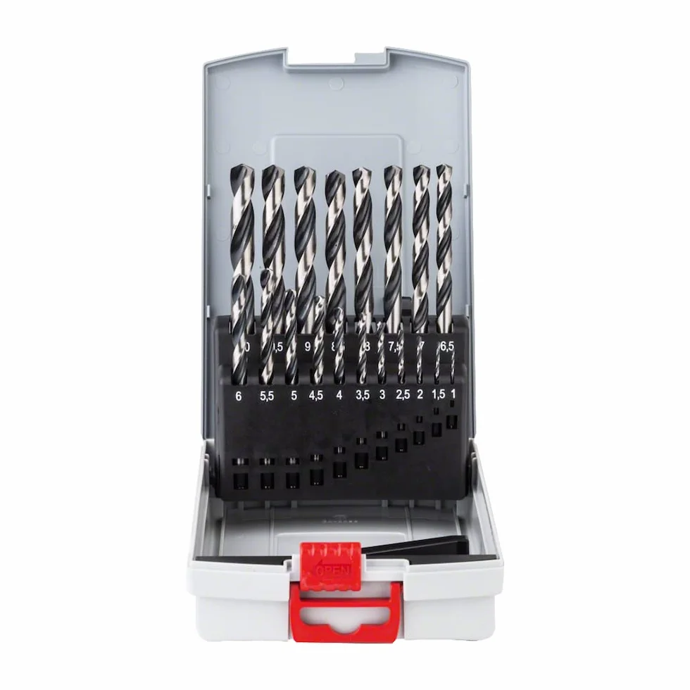 Bosch Professional Coffret 19 pièces Forets Hélicoïdaux HSS PointTeQ pour métal ProBox