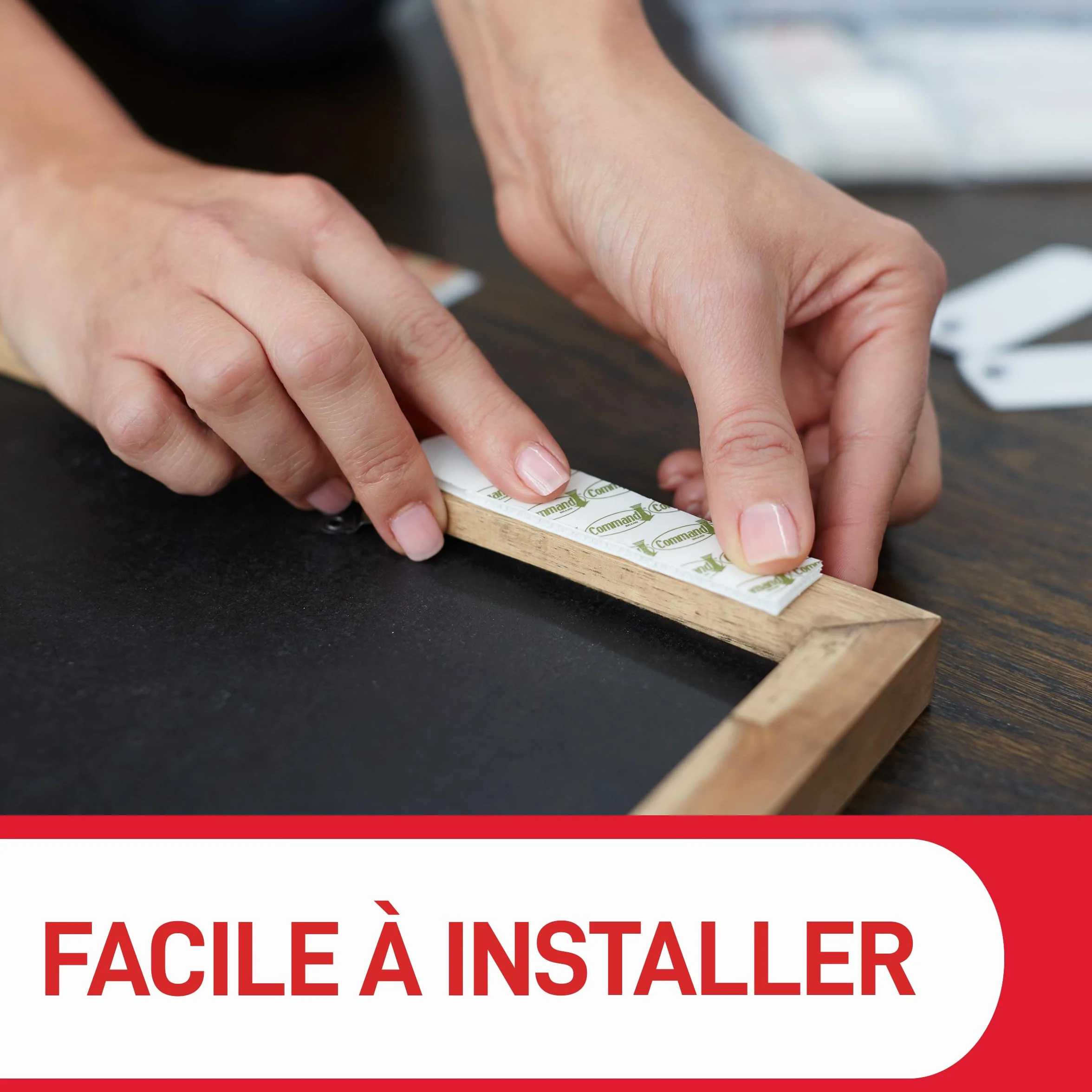 Command Languettes Accroches Tableaux Cadres Fins, Blanc, 14 Paires (28 Languettes) - Fixation sans Dommage