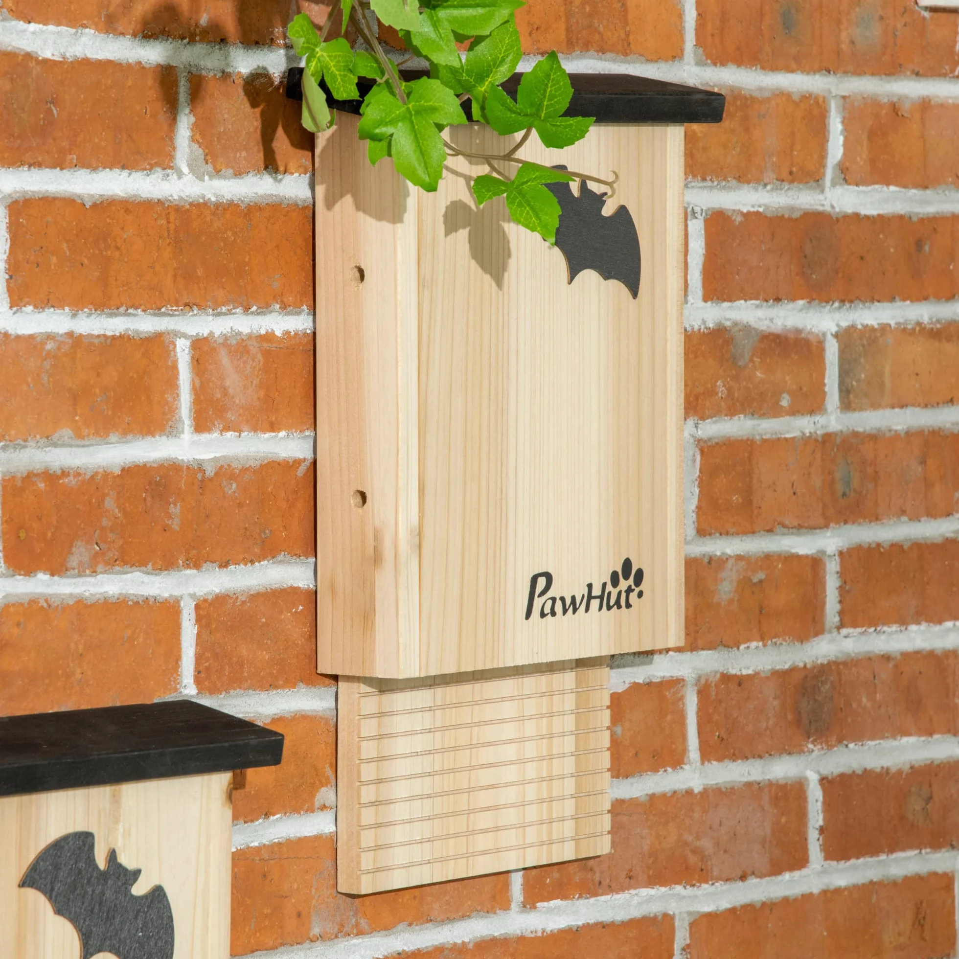 PawHut Nichoirs pour chauve-souris Bois de sapin 25 x 6 x 37,5 cm Naturel