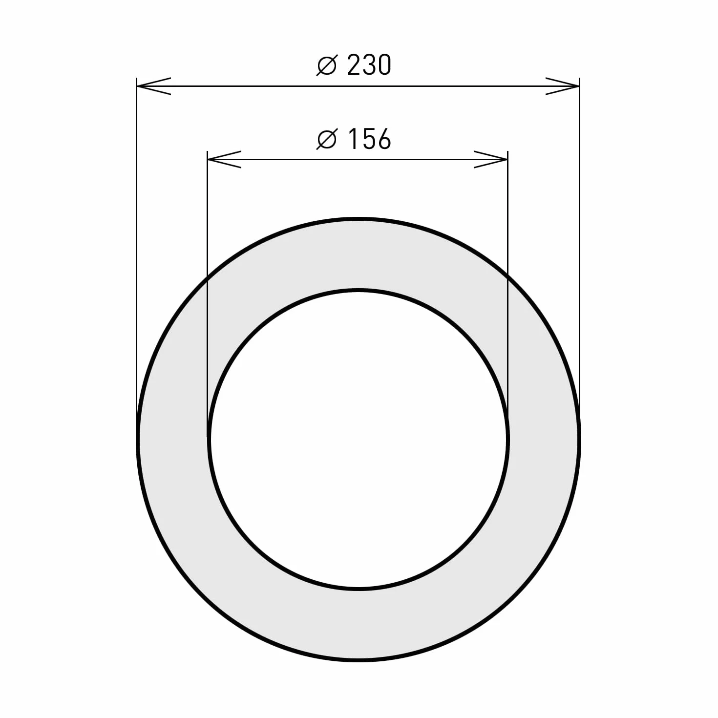 Raik sH 010-150 rauchrohr gg-tuyau de cheminée gris 150 mm-rosace murale