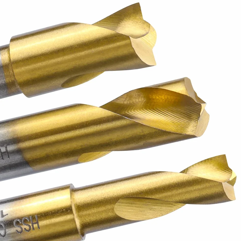 Mesee Lot de 3 Forets à Souder par Point HSS CO Plaquée en Titane 6.5mm/8mm/10mm