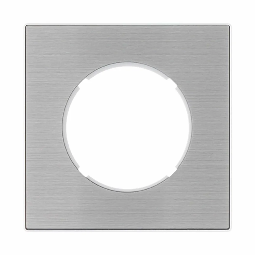 FONTINI Double va-et-vient ALU manette chrome DOM plaque simple métallisée gris