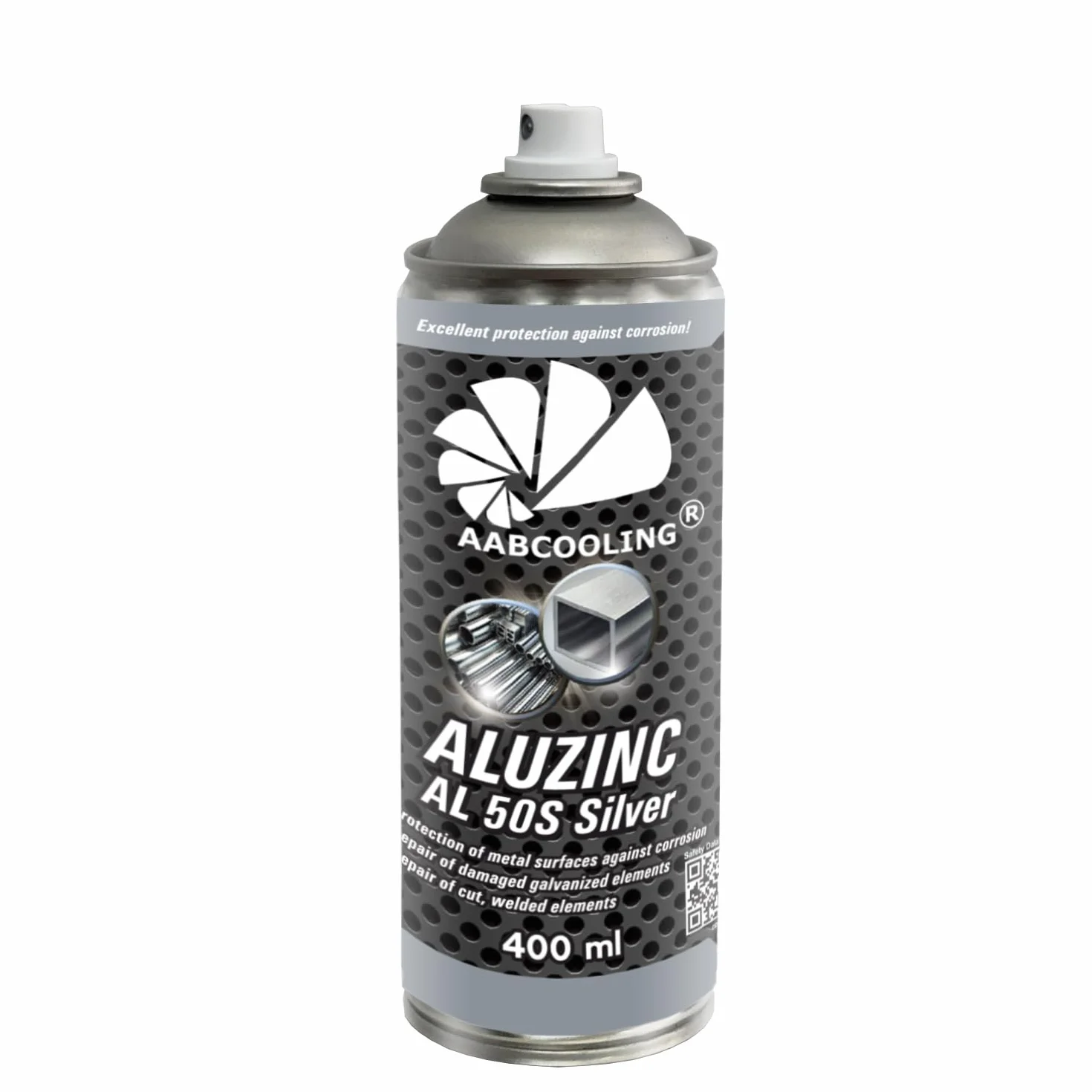 AABCOOLING Aluzinc AL 50S Argent 400ml Spray Bombe Aérosol Apprêt Zinc-Aluminium Anticorrosion Galvanisation à Froid pour Métal