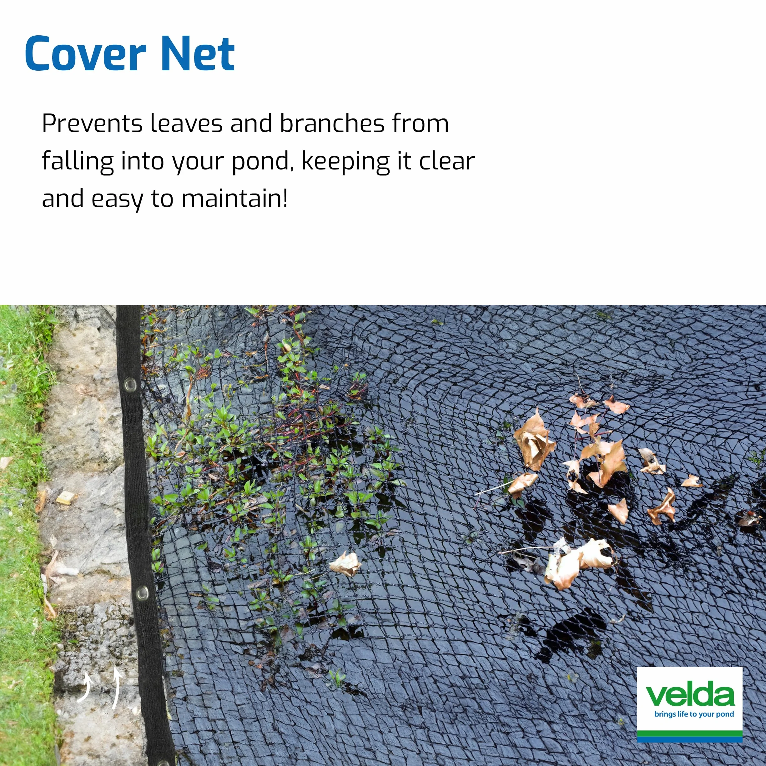 VELDA Filet de Bassin à Mailles Fines 2 x 3 m - Filet de Protection Contre Les Oiseaux et Hérons - Maille Fine