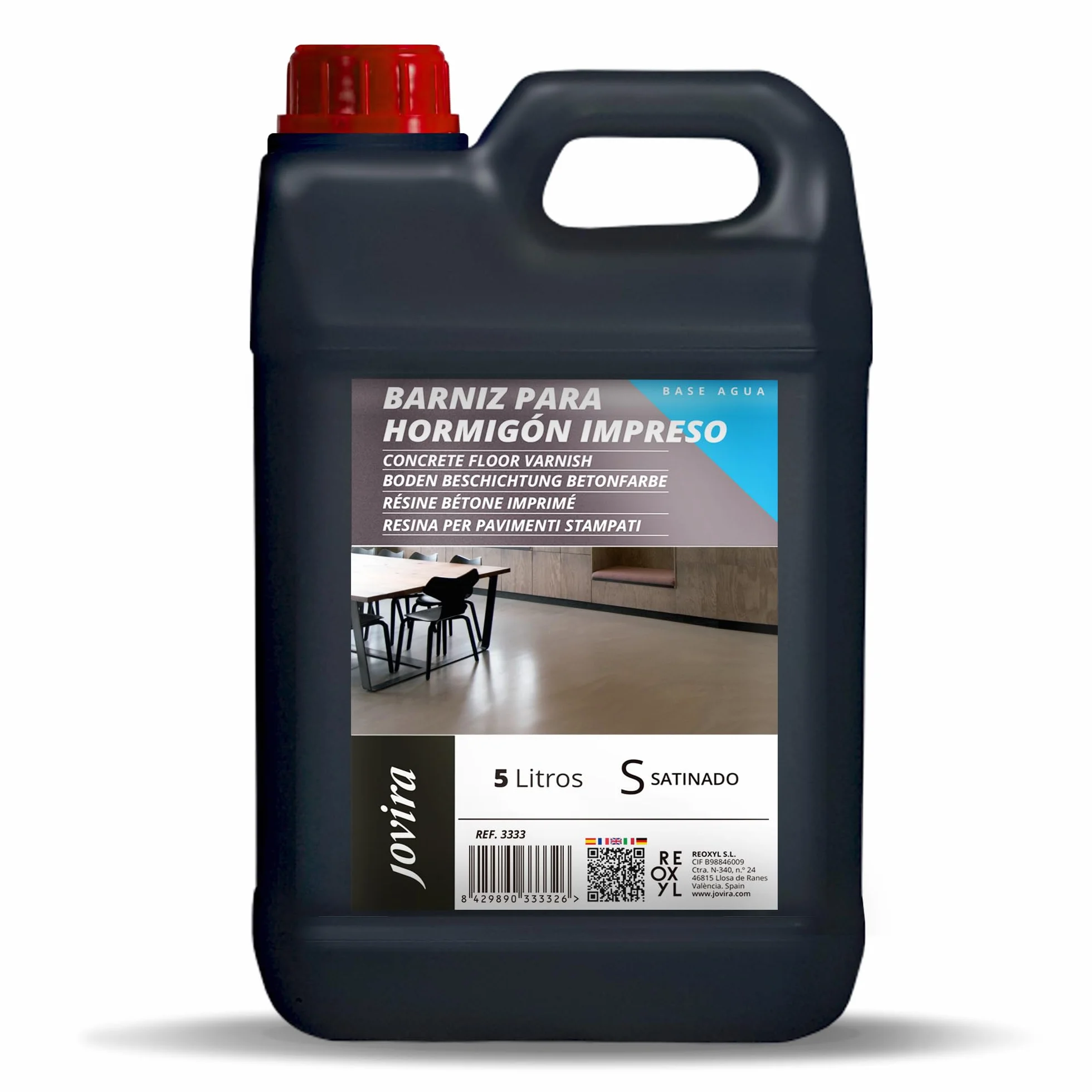 JOVIRA PINTURAS Résine Béton Imprimé satinée 5L Incolore