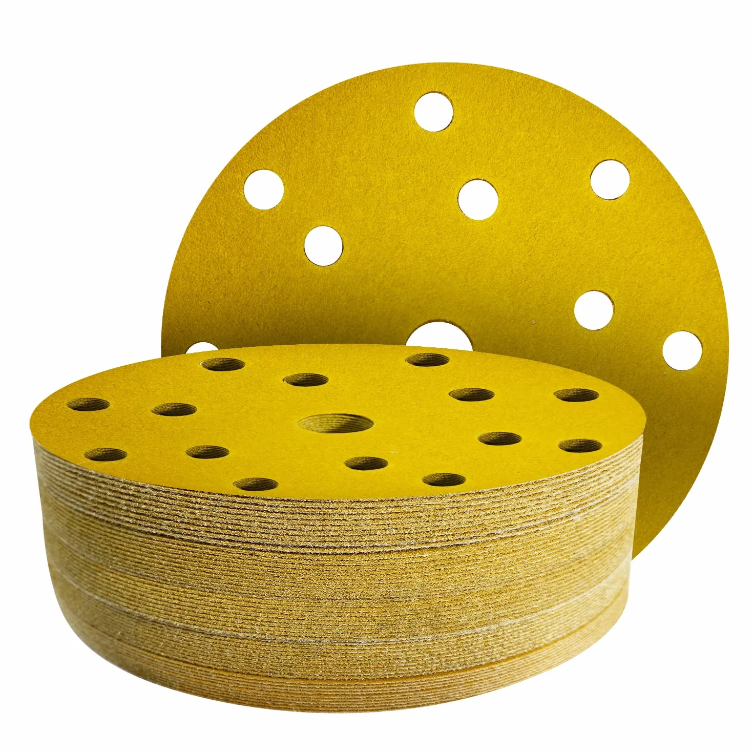 Disques abrasifs 150 mm 80 pièces, Grain 40-320 15 trous pour Ponceuse Excentrique
