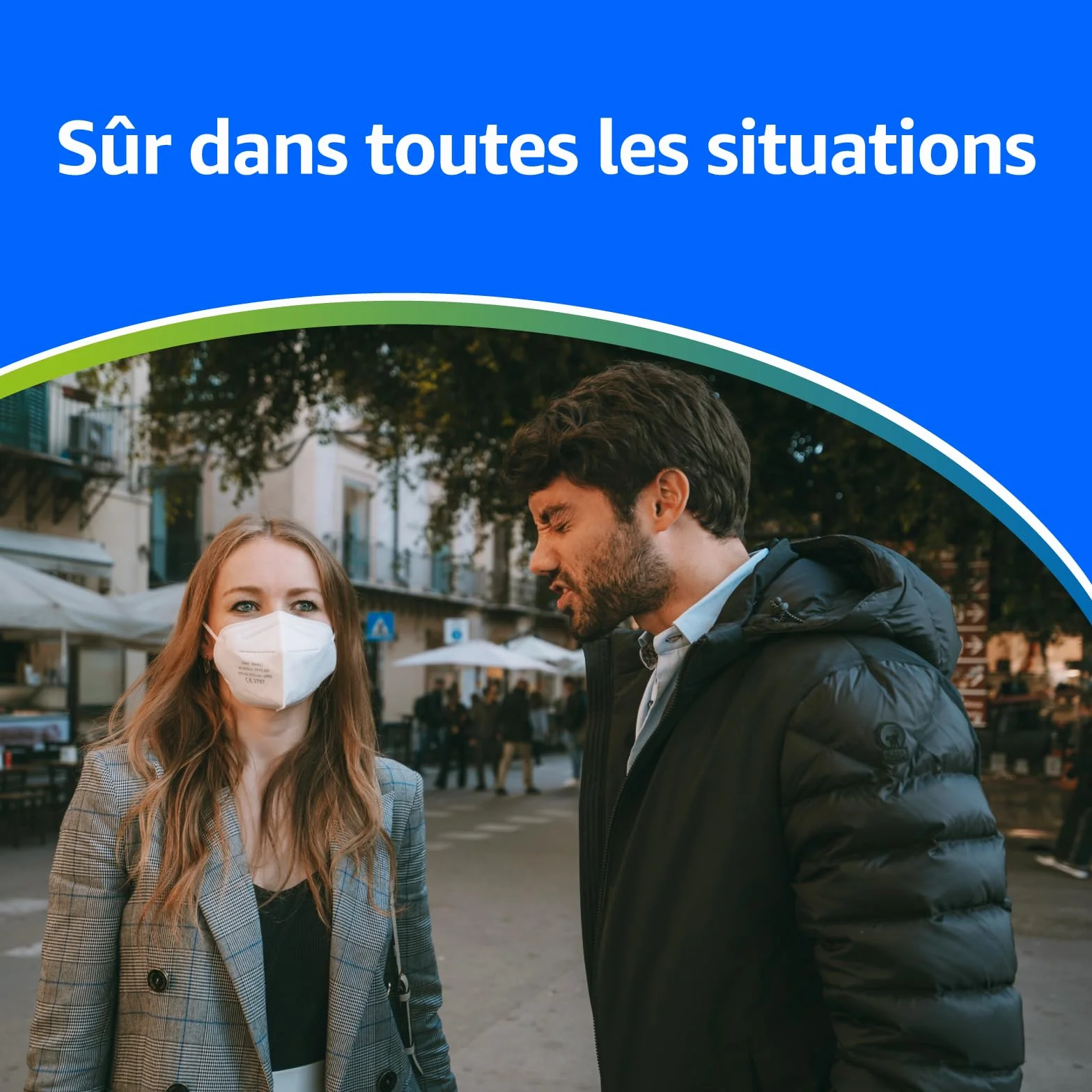 ADESTE 50 Masques FFP2 Blancs Certifiés CE EFB 99,5% Emballage Individuel