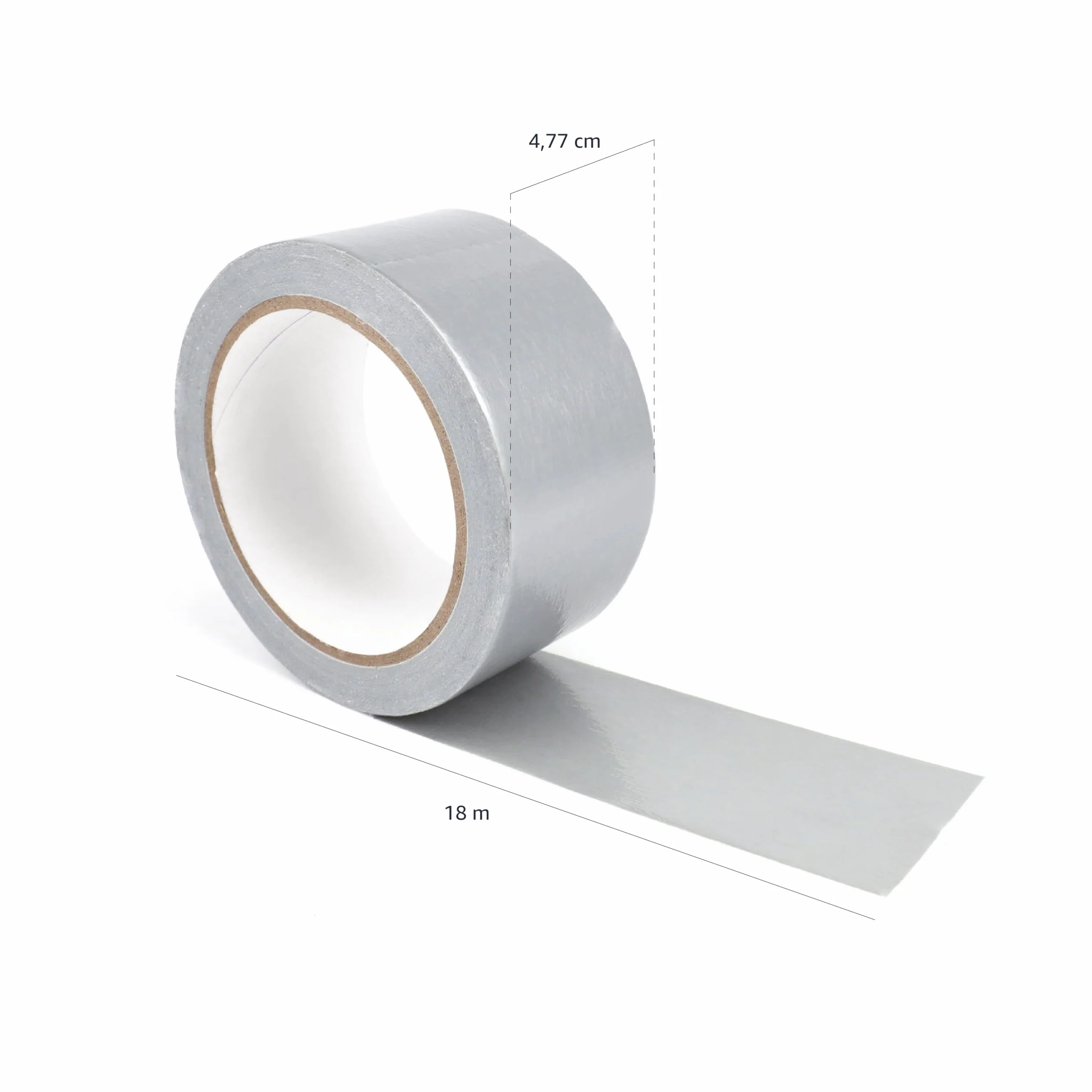 Amazon Basics Ruban Adhésif Haute Résistance 4.77 cm x 18.28 m Argenté Lot de 4 Rouleaux