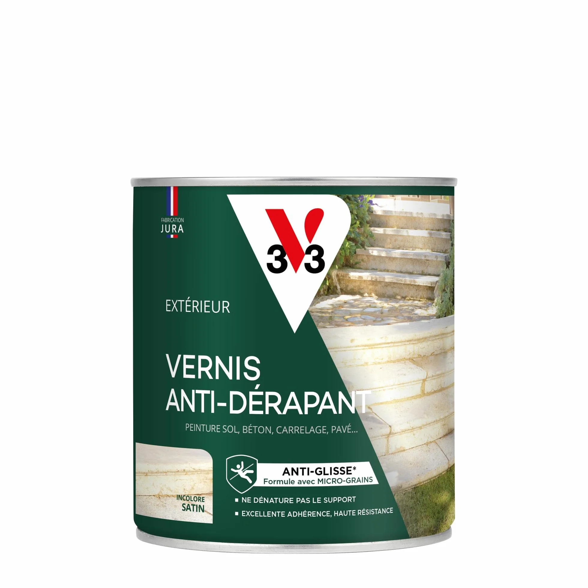 V33 Vernis sol extérieur antidérapant Incolore 0,75L