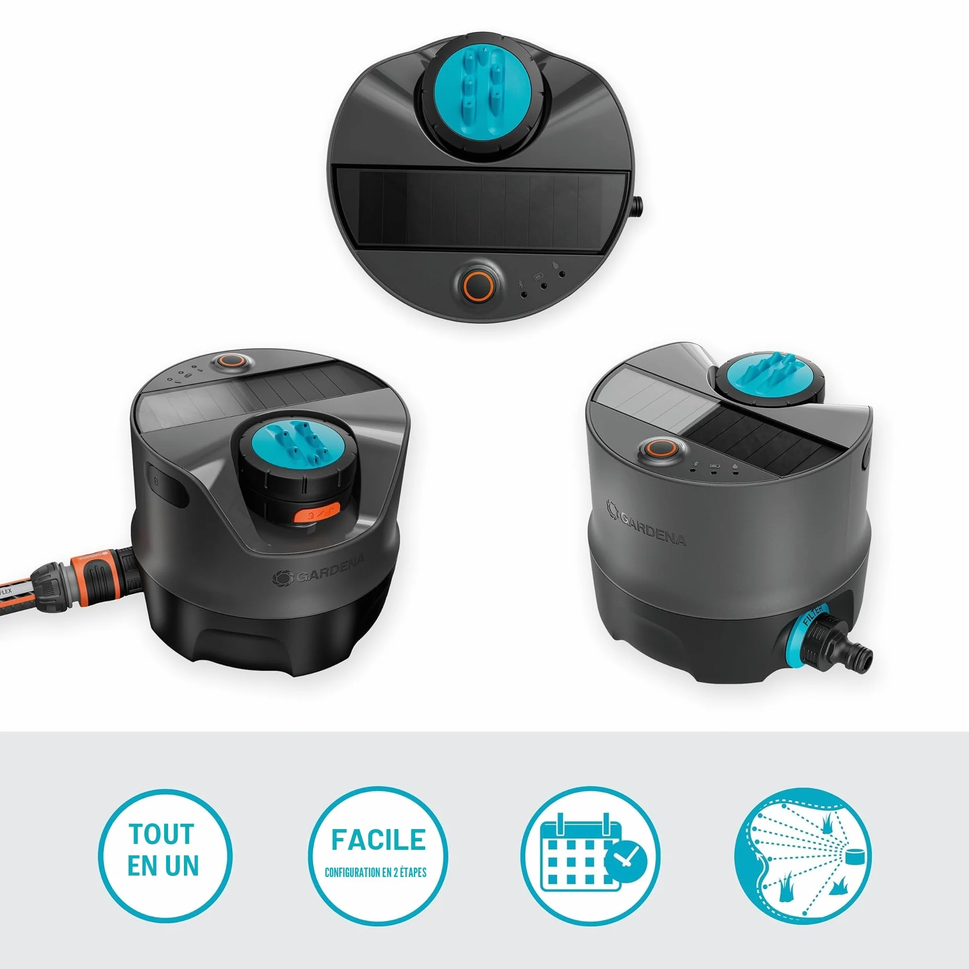 Gardena Système d'arrosage AquaPrecis solaire Bluetooth 320 m² 16000-20