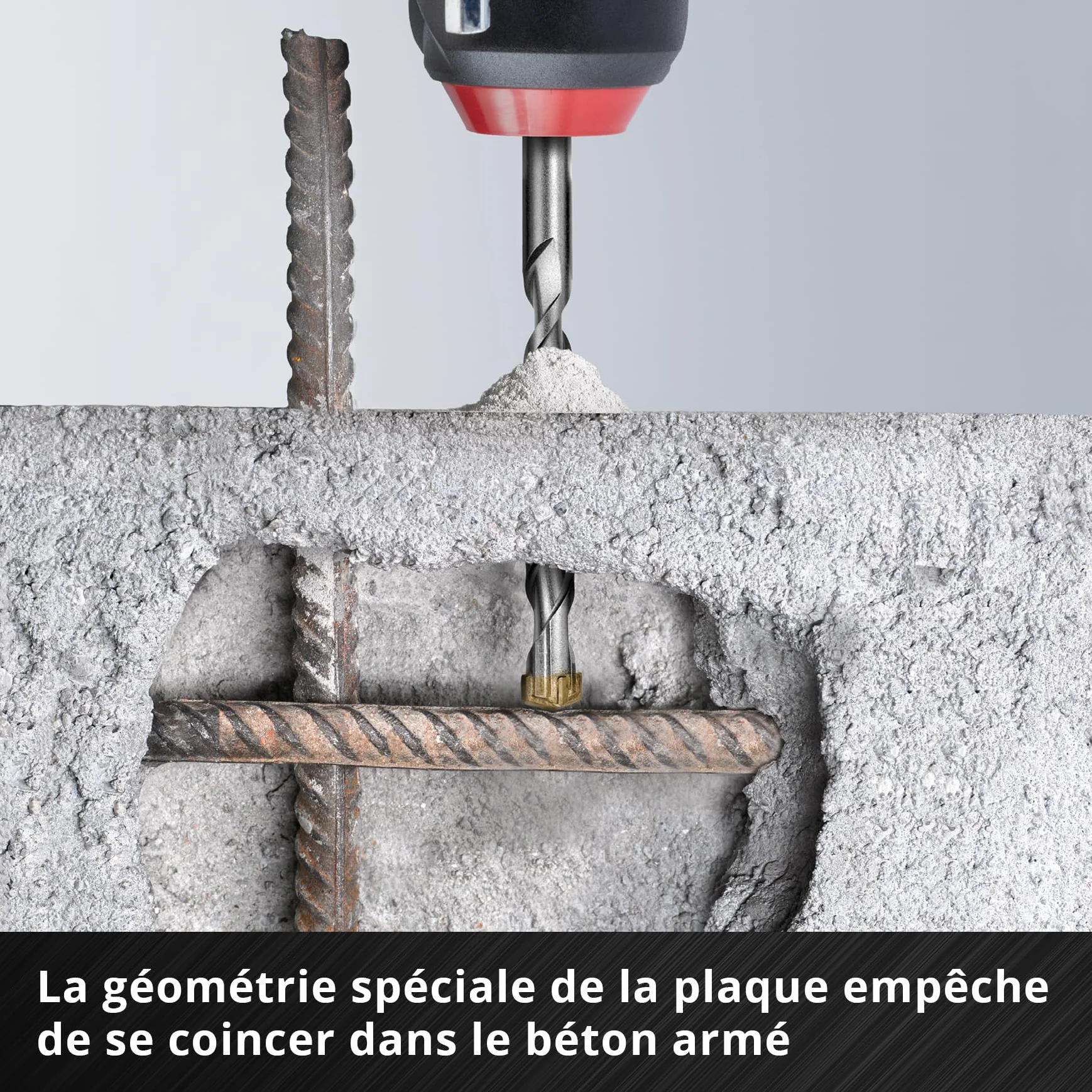 Original Einhell 7 pièces SDS Plus foret marteau 160 mm acier à outils 40Cr plaquette métal dur quatre tranchants