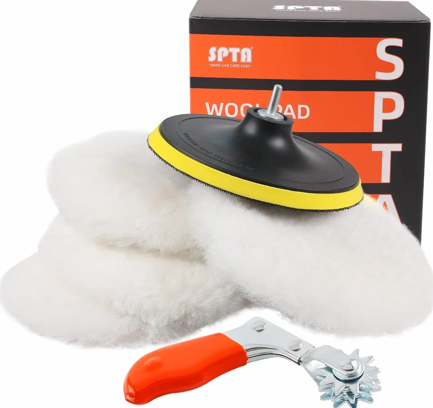 SPTA 5 Pièces 150mm Bonnets de Polissage avec Adaptateur M14 pour Machine à Polir