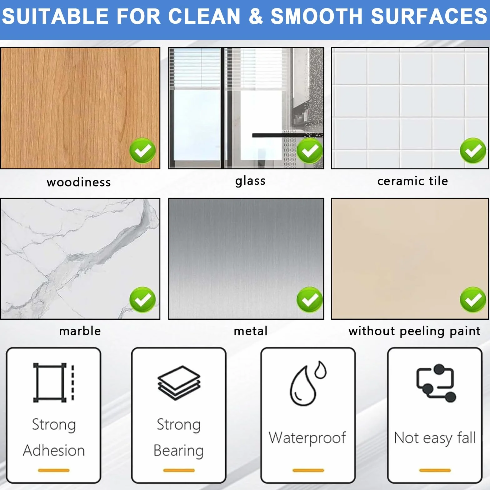 Ruban Mousse Adhésif Double Face 3 Tailles Puissant Amovible Résistant à l’Eau Fixation Industrielle pour Décoration Murs Plafonds Voiture Intérieur Extérieur