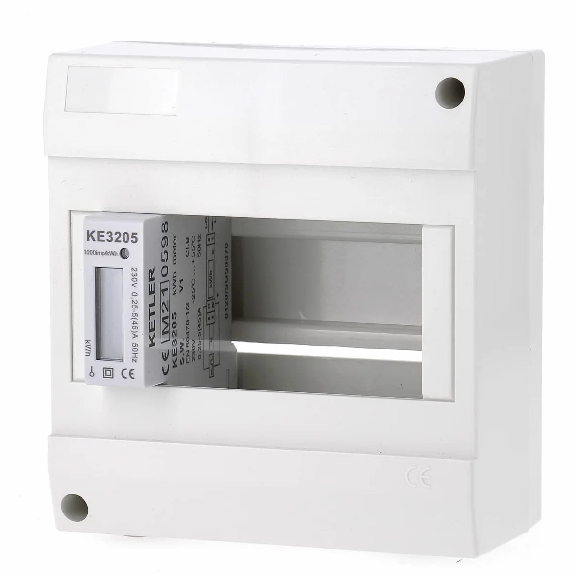 KETLER KE3205 Compteur électrique monophasé 45 A MID Sortie d'impulsion Simple tarif