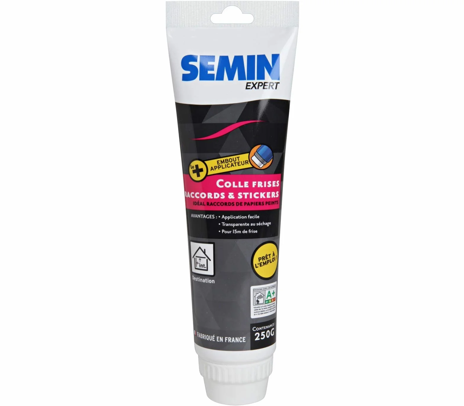 Colle pour Stickers Semin, Frises et Raccords Papiers Peints, Tube 250 g