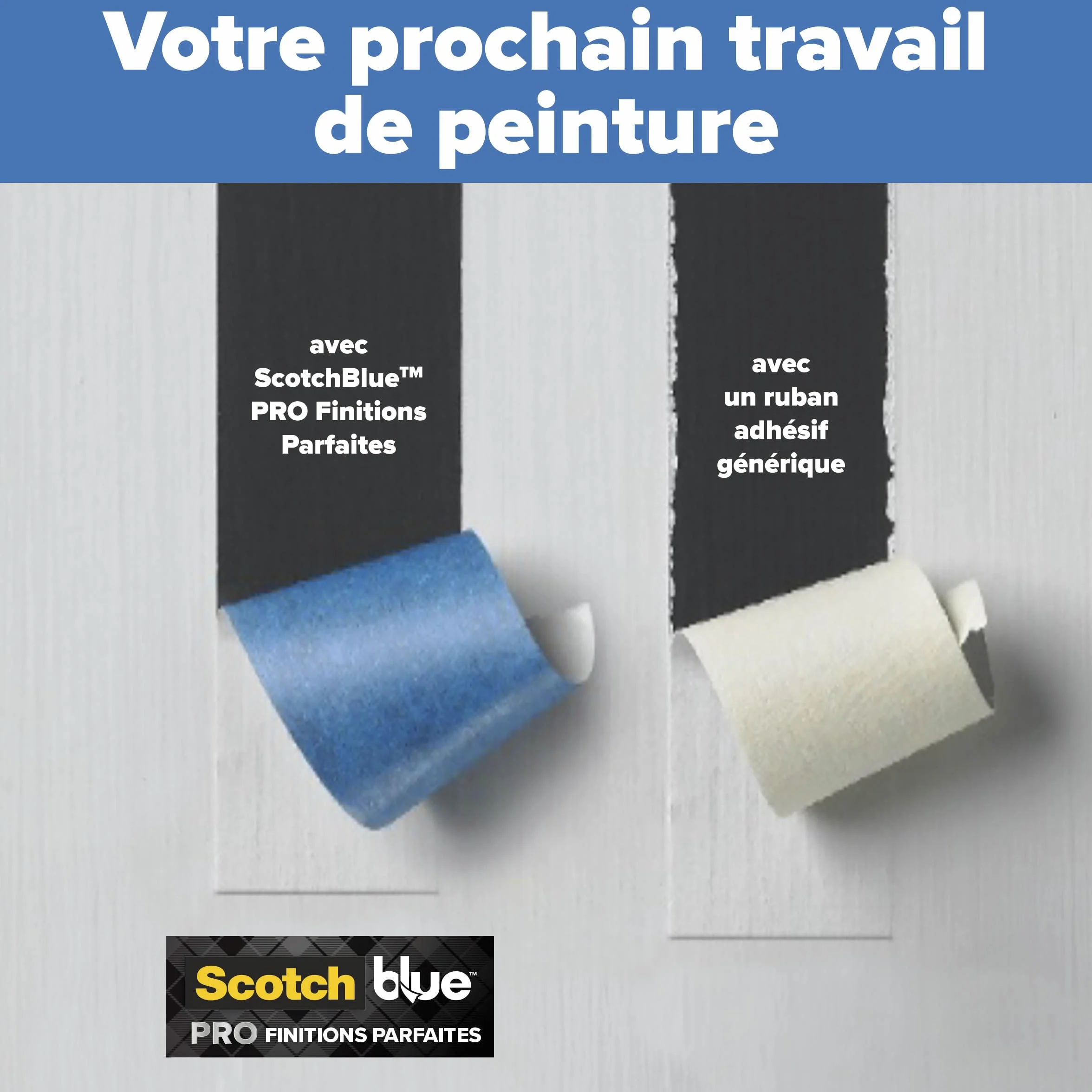 ScotchBlue Ruban de Masquage 36 mm x 41 m Bords Nets Intérieur Extérieur