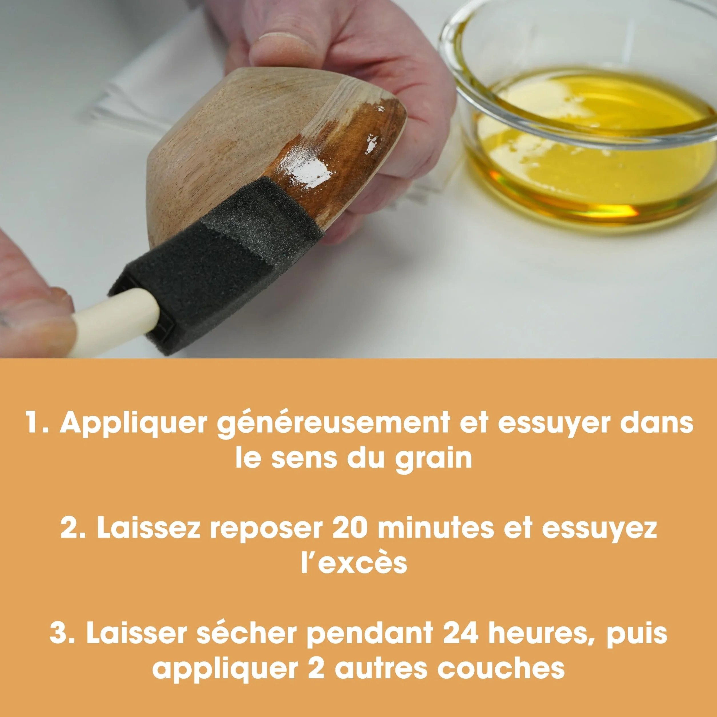 Furniture Clinic Huile de Tung Pure 500ml - Huile Naturelle pour Bois Intérieur Extérieur, Non-Toxique, Finition Mate