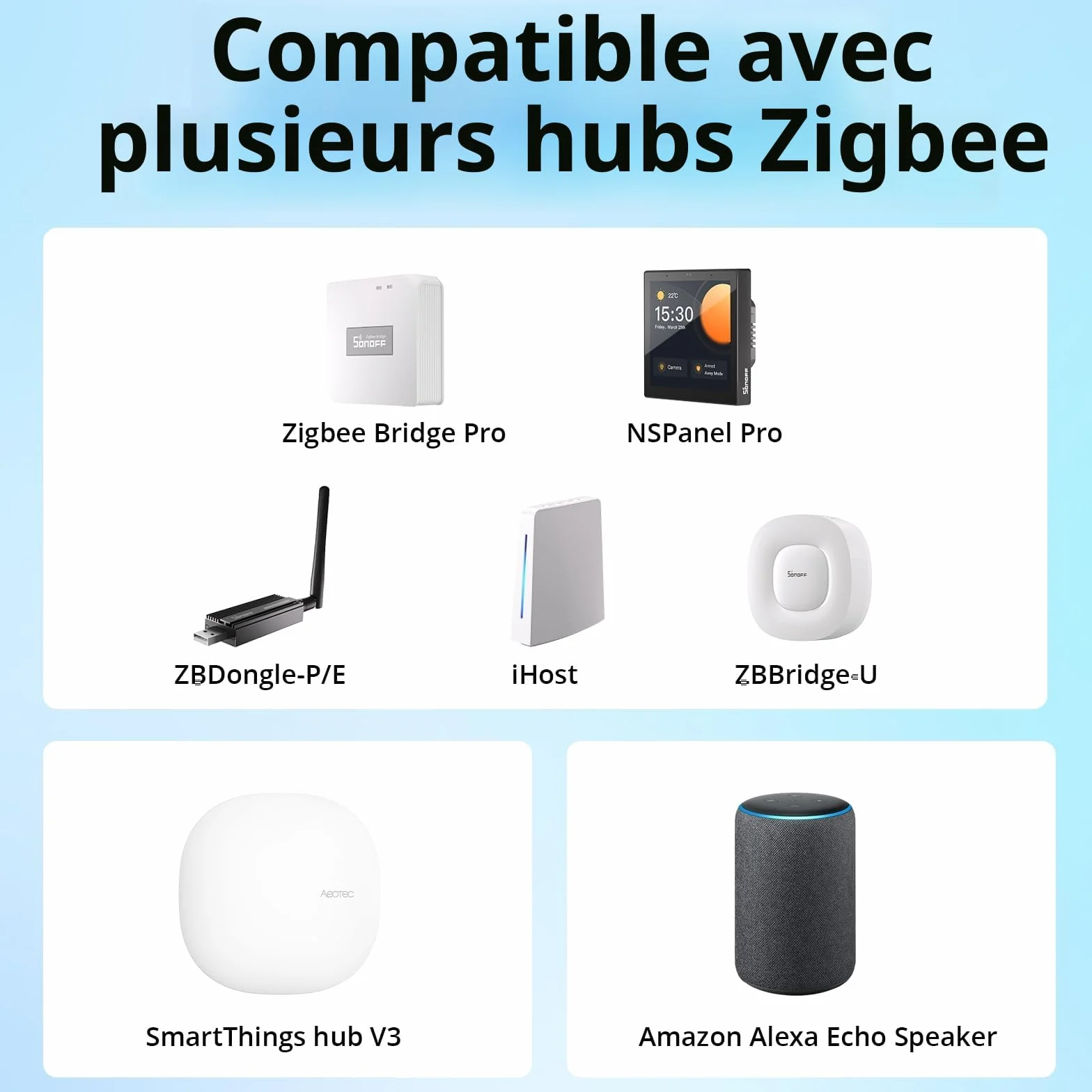 SONOFF ZBMINIL2 ZigBee Interrupteur Sans Fil 6A/1440W 2-Way Smart Switch Compatible Alexa Google Home ZigBee 3.0 (2 Pack)