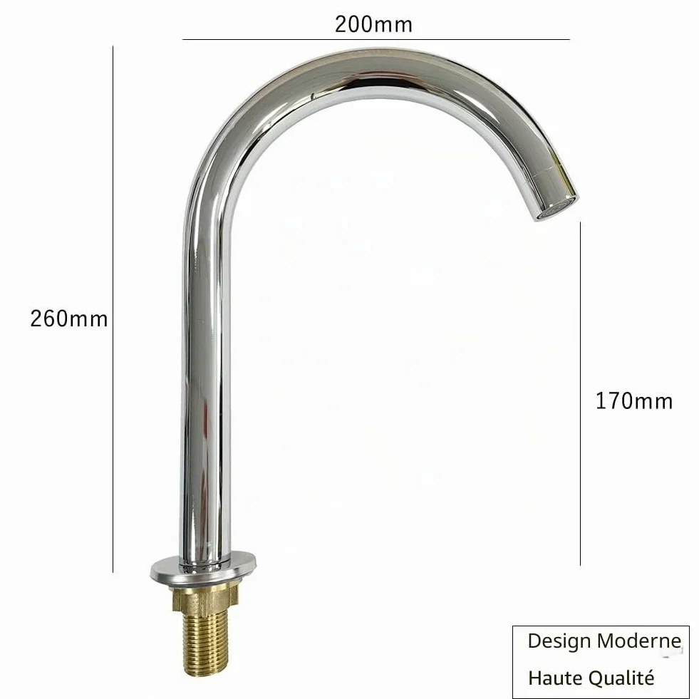LukLoy Robinet à pédale eau chaude froide G1/2 mélangeur sans contact lavage mains hôpital