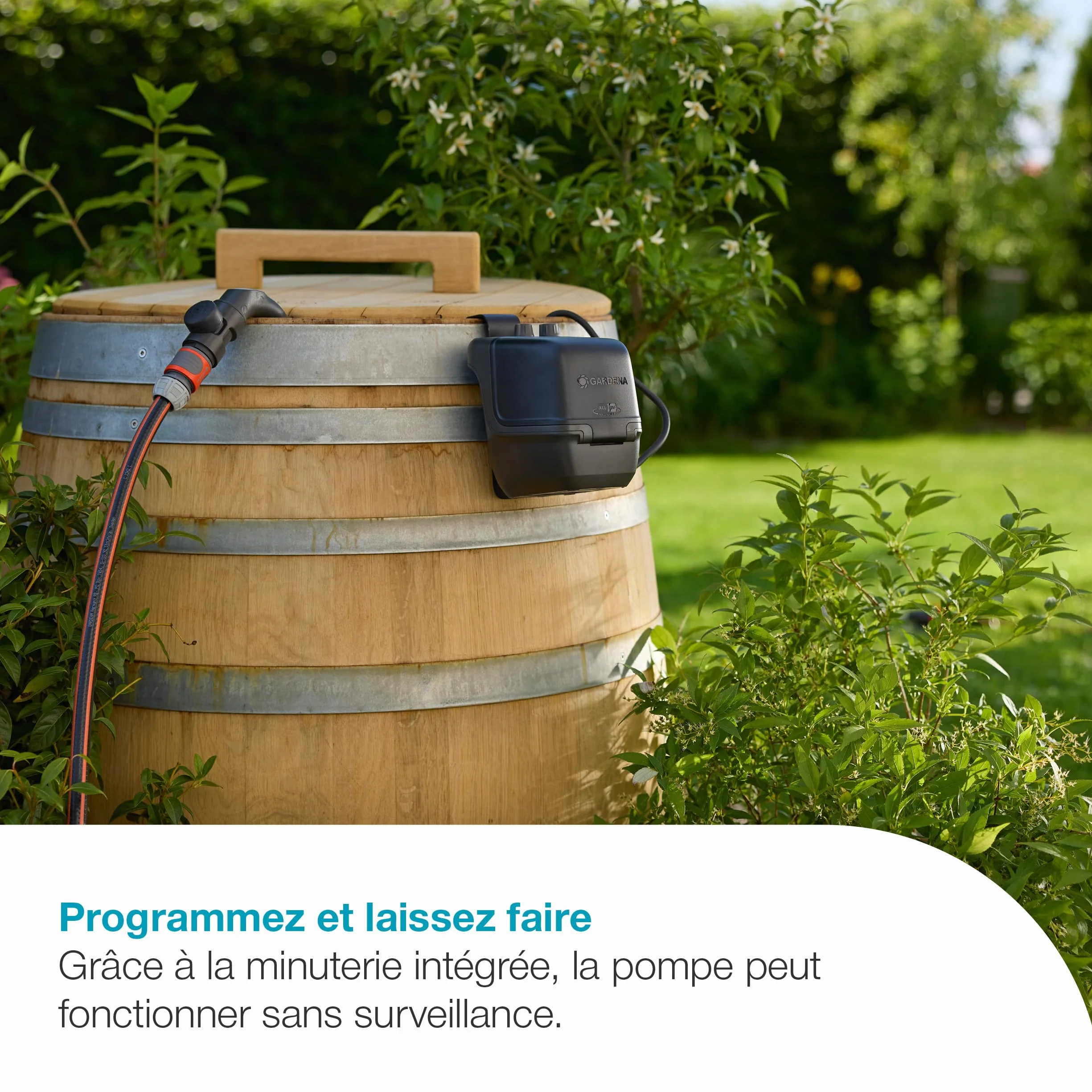 Gardena Pompe à eau automatique 18V P4A 2400 ComfortAutomatic Arrosage programmé
