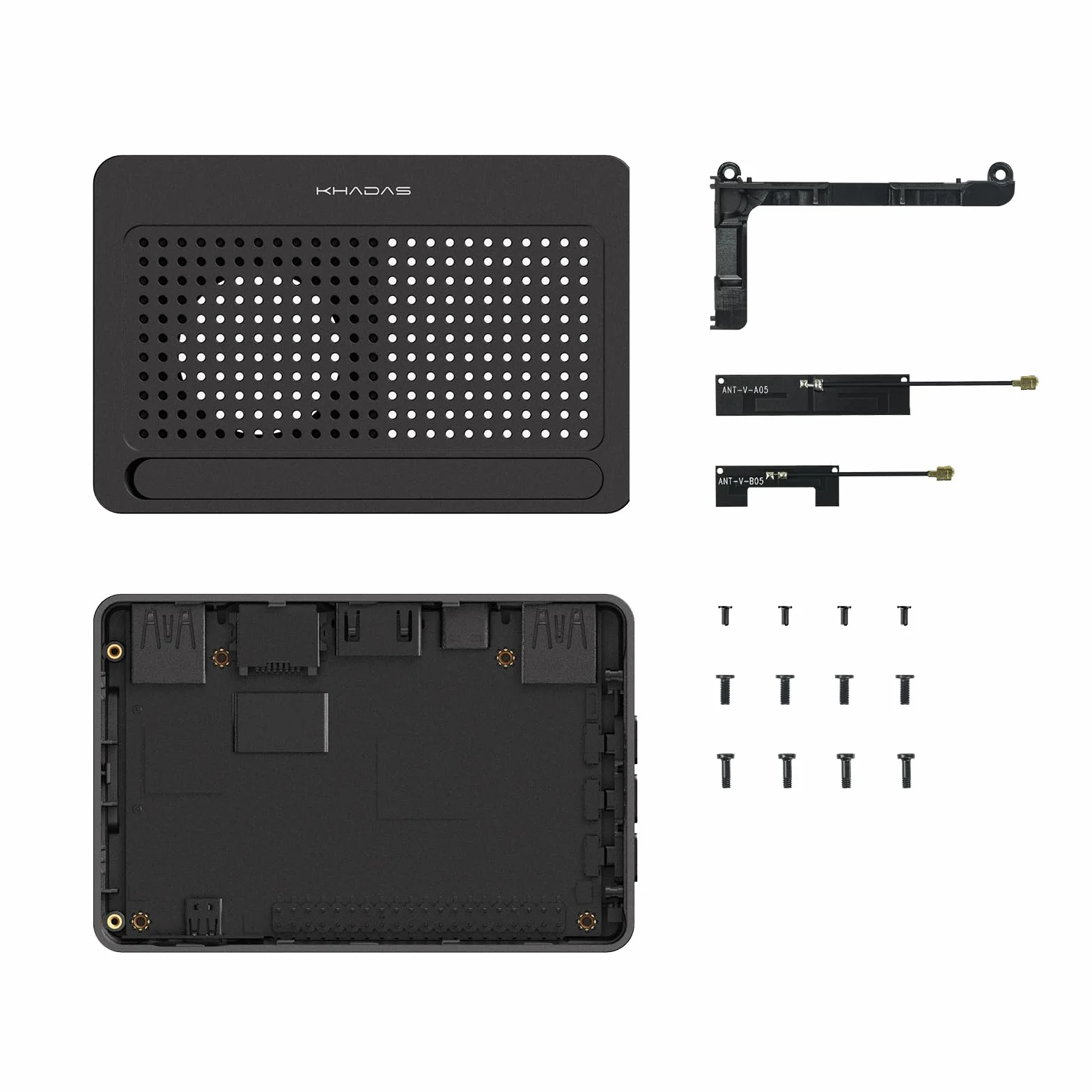 Khadas Sige Metal Case Black Edition Compatible VIM3L VIM3 VIM2 VIM1 Edge-V 3705 Fan