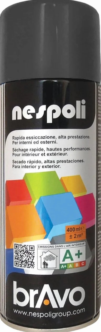 NESPOLI Aérosol Peinture Gris Foncé RAL 7016 400 ml Gris Anthracite