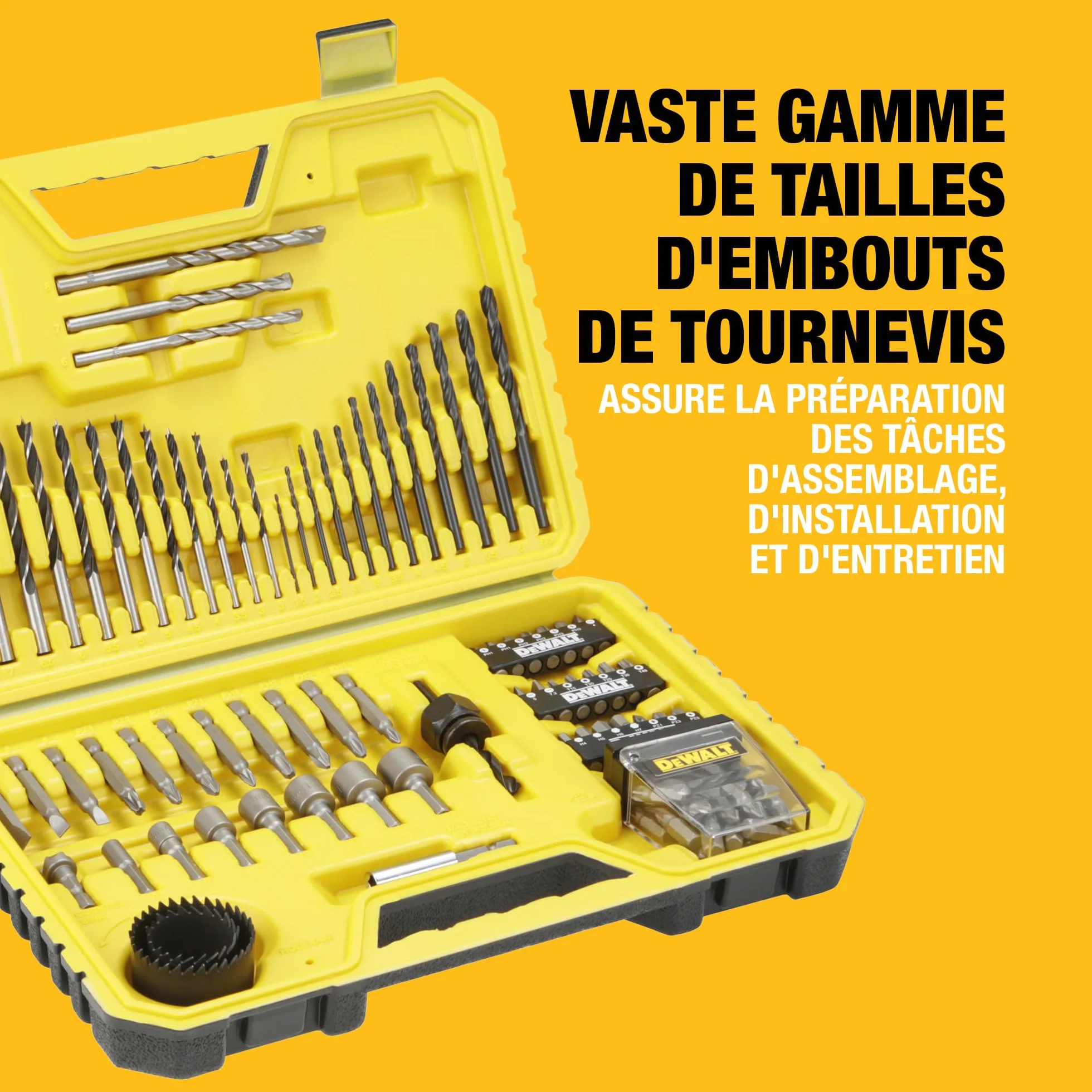 DEWALT Coffret de perçage et vissage 100 pièces DT71563-QZ