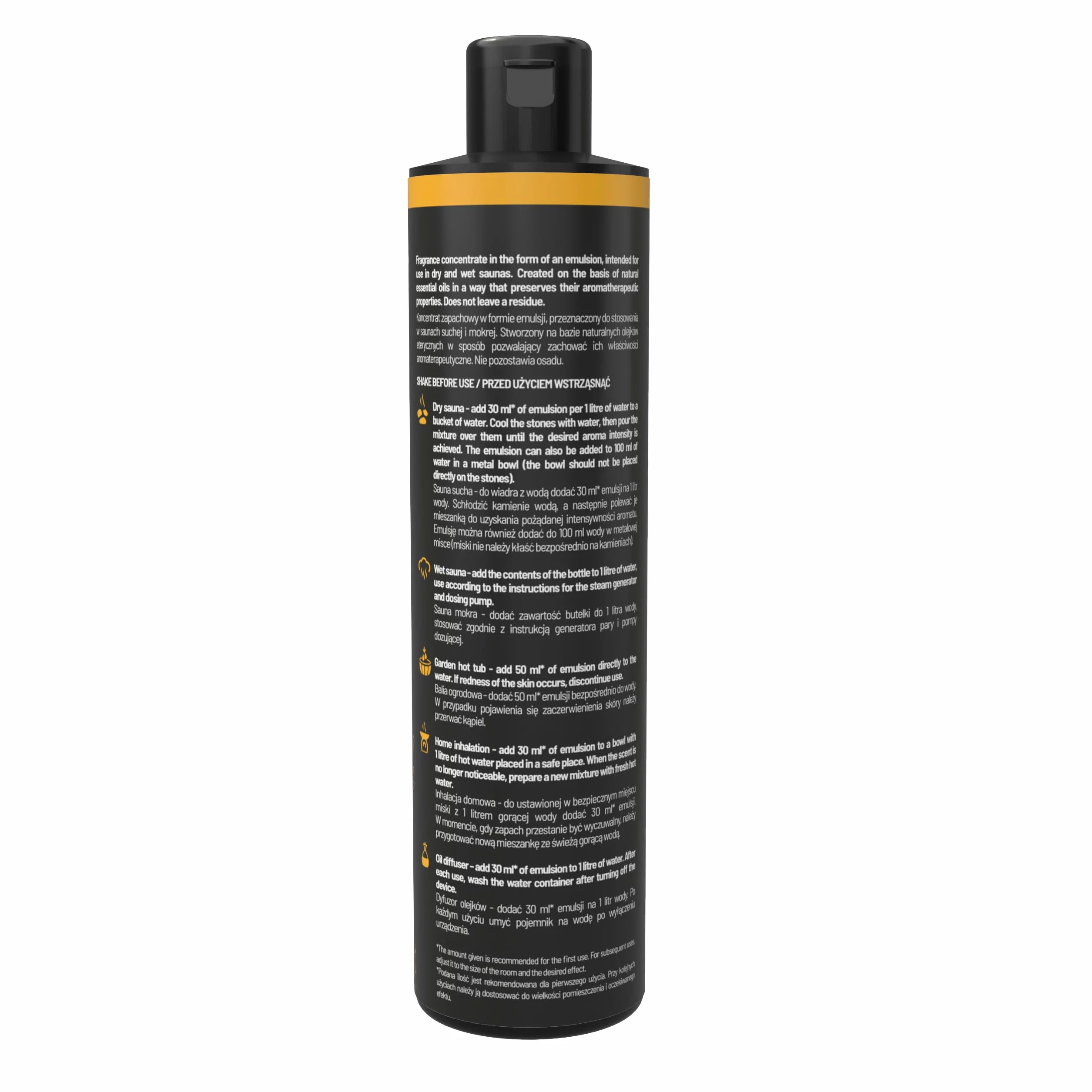 Huiles Essentielles Naturelles Émulsion de Sauna Bouleau 250ml pour Sauna & Aromathérapie