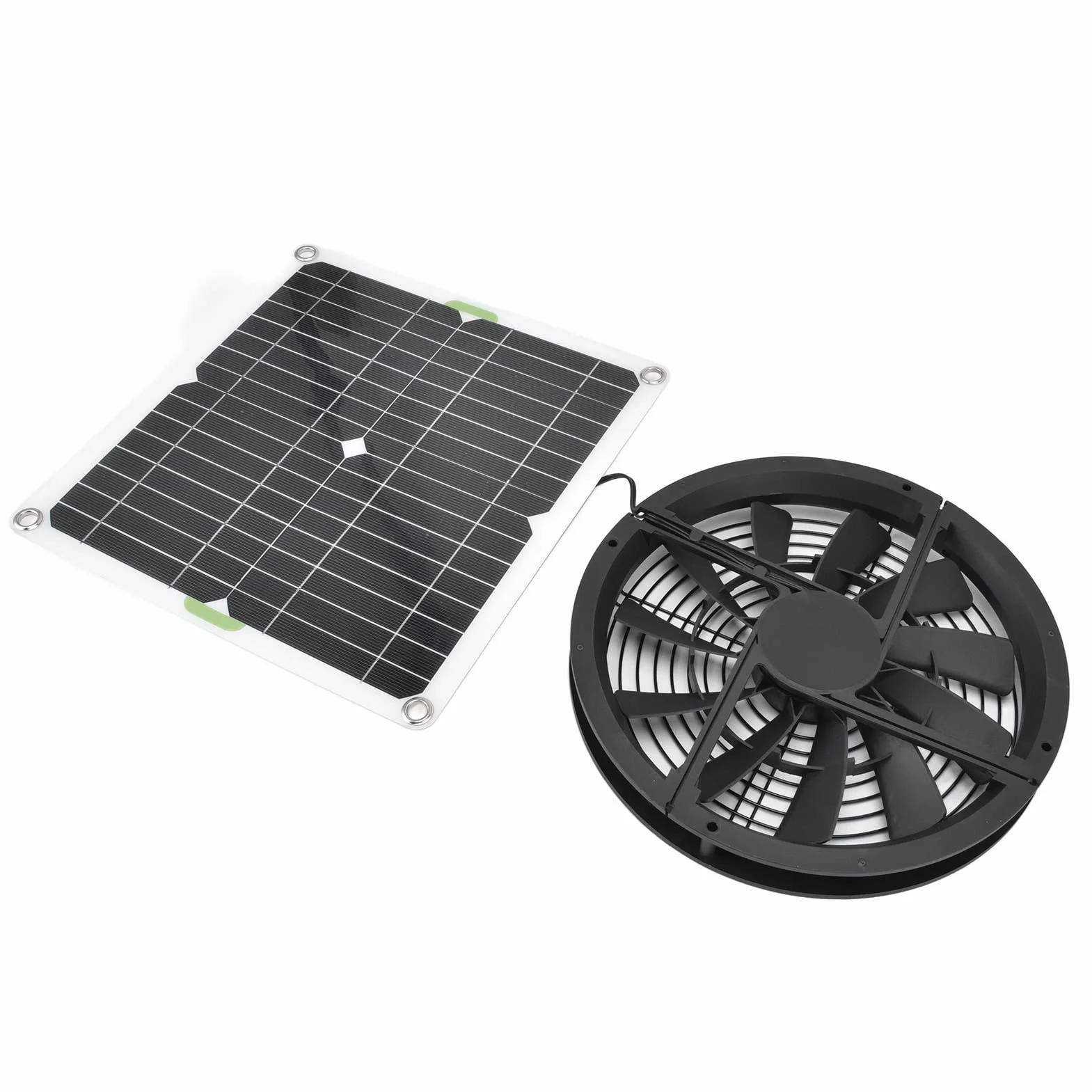 Kit Ventilateur Panneau Solaire 12W 2000 Tr/min étanche pour Poulailler Serre