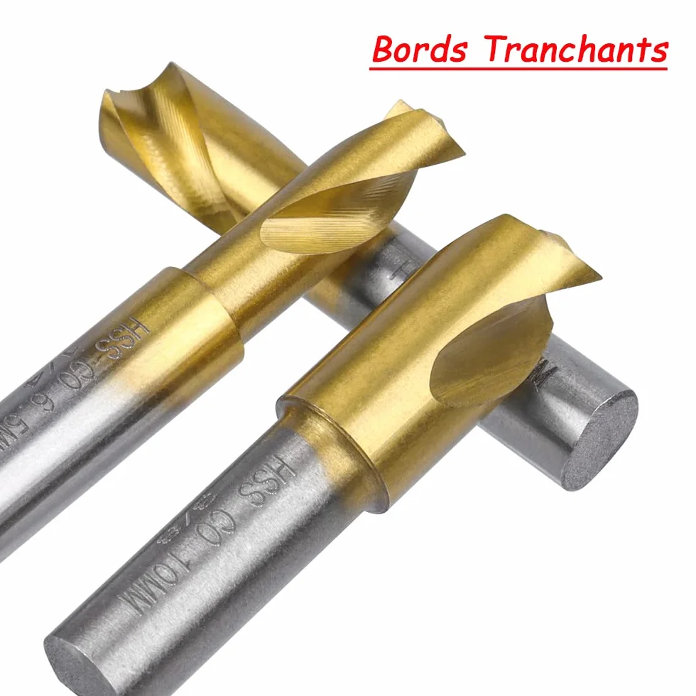 Mesee Lot de 3 Forets à Souder par Point HSS CO Plaquée en Titane 6.5mm/8mm/10mm