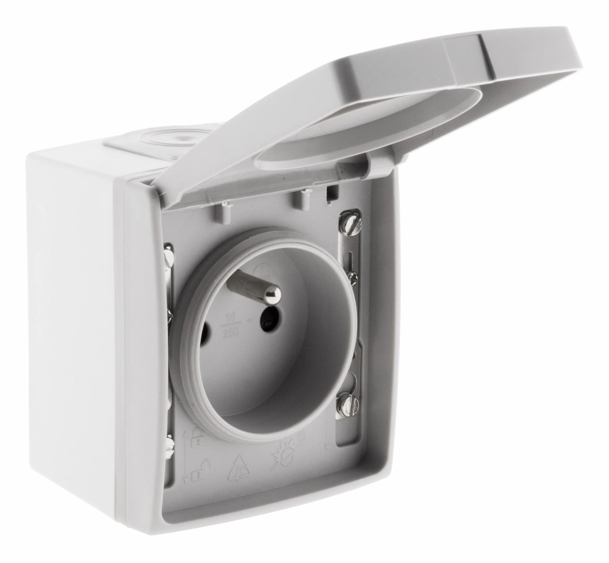 Zenitech Prise 16A 2P+T étanche IP55 Gris