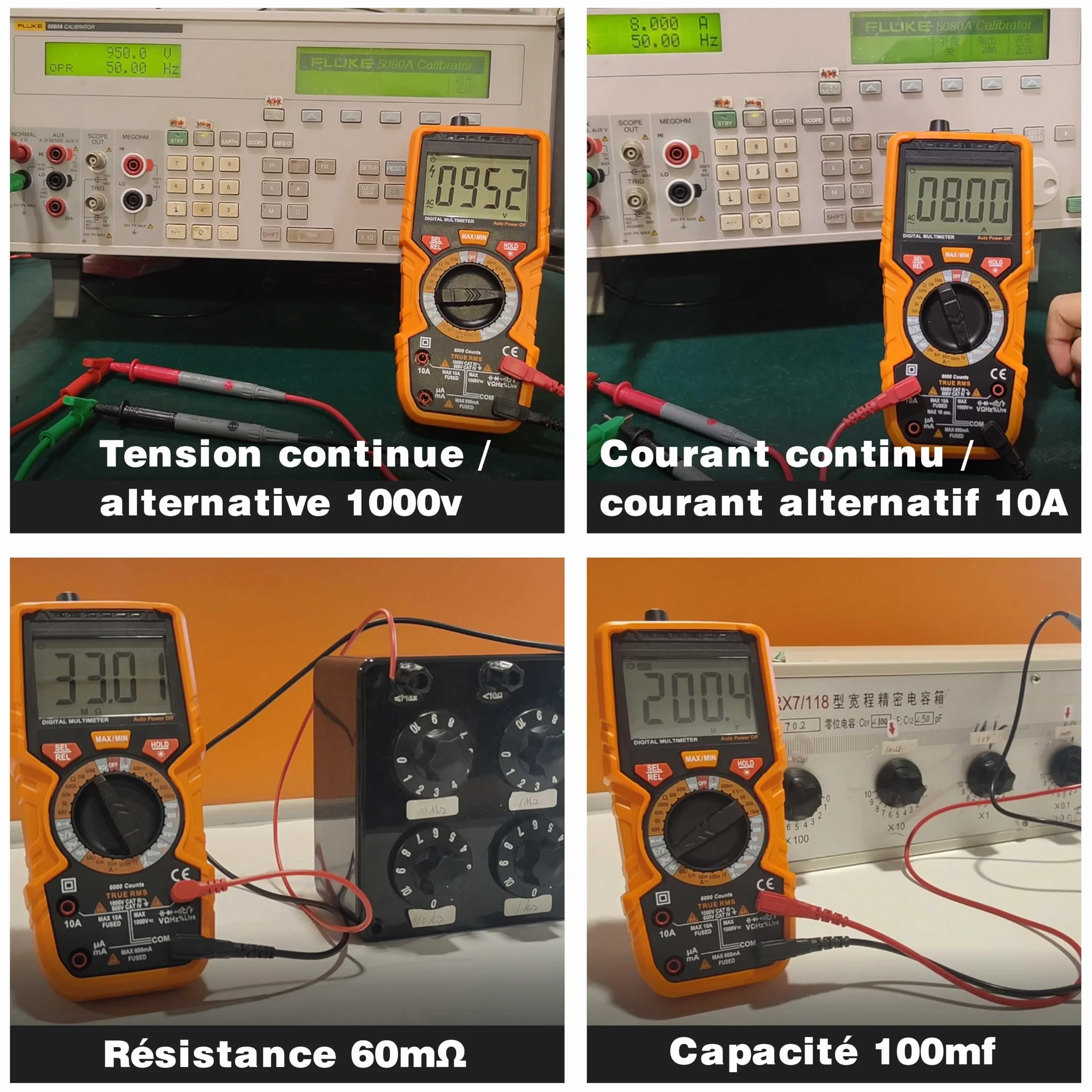 Multimètre numérique 6000 comptes RMS vrai voltmètre ampèremètre ohmmètre mesure tension courant résistance diode continuité température fréquence NCV écran LCD lampe de poche