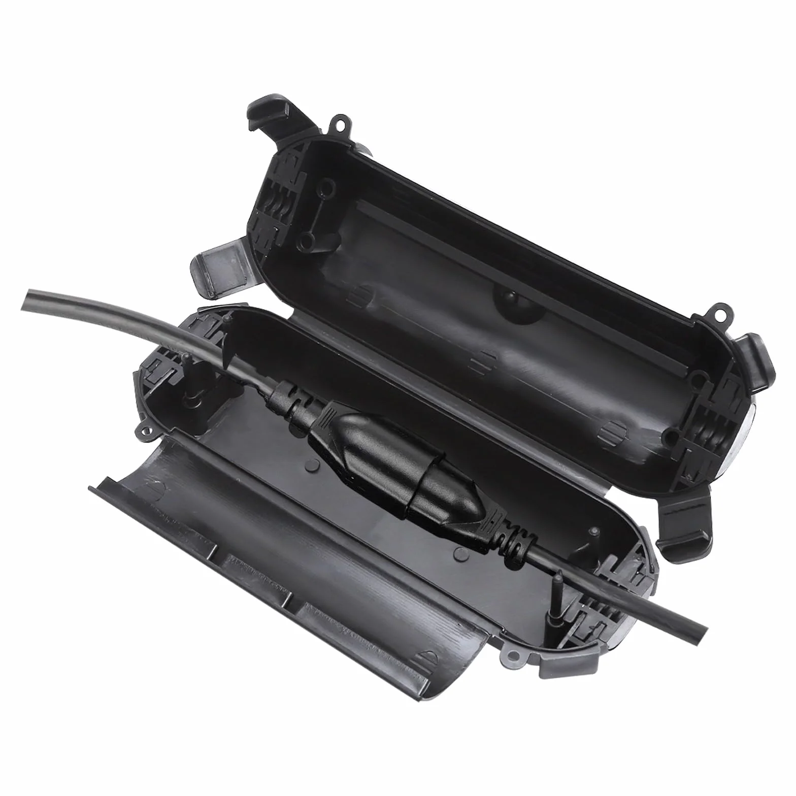 APOMOONS Boitier Prise Etanche Exterieur Protection Prise Electrique 18 x 6 x 5,5 cm Noir