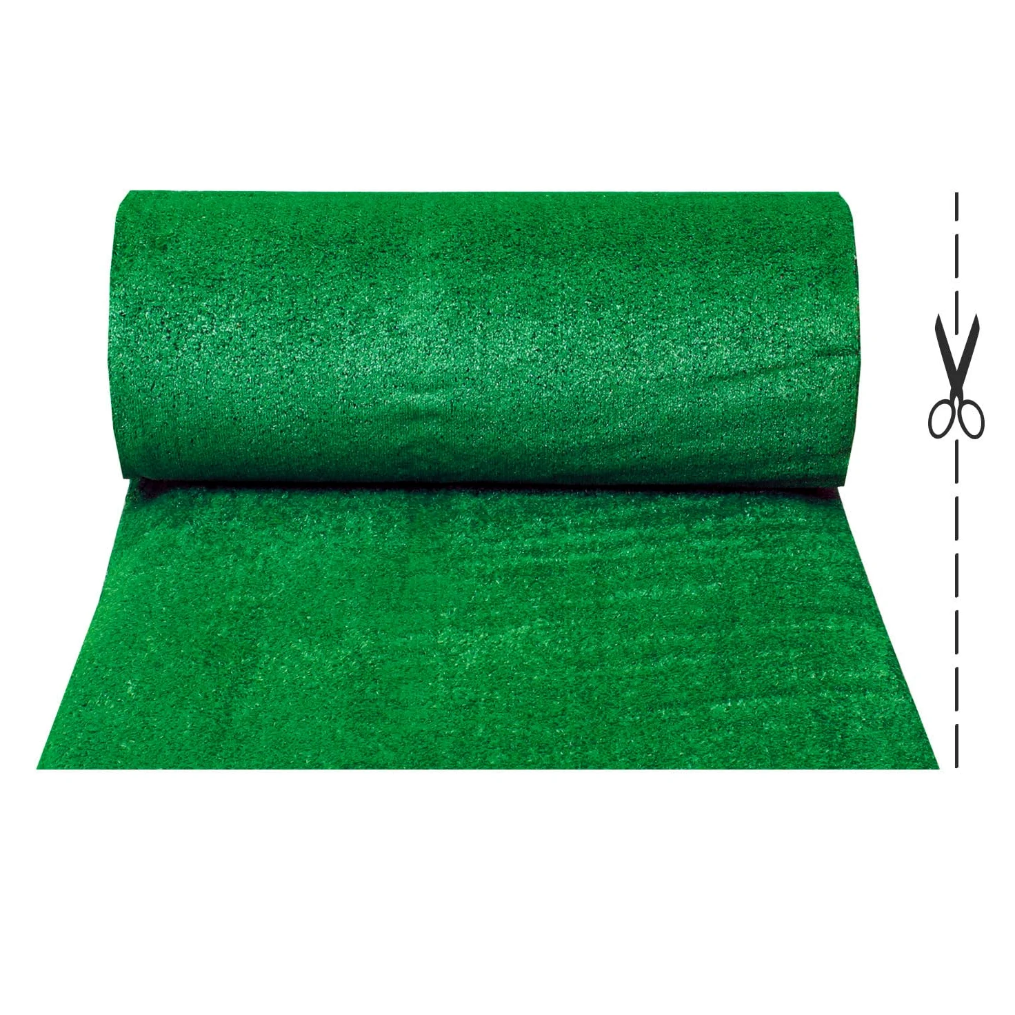 OLIVO.Shop Herbe synthétique, rouleau d'herbe artificielle, synthétique pour extérieur, pelouse synthétique gazon, jardin, terrasse, piscine, 7 mm drain grass green (1 x 20 mt)