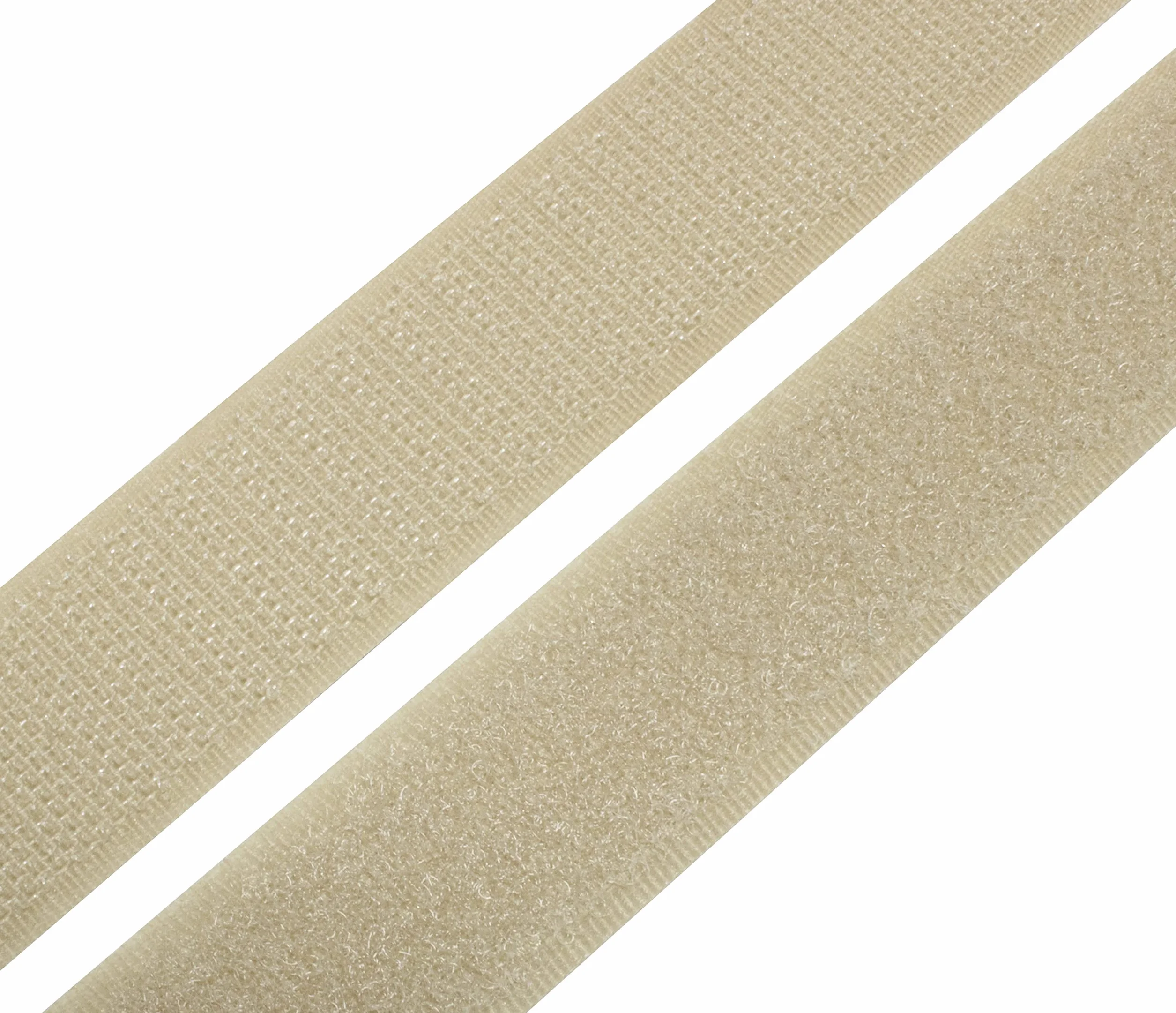 AERZETIX Bande scratch 25 mm 1 mètre auto-agrippant serre câbles ruban attache sangle beige foncé polyamide polyester