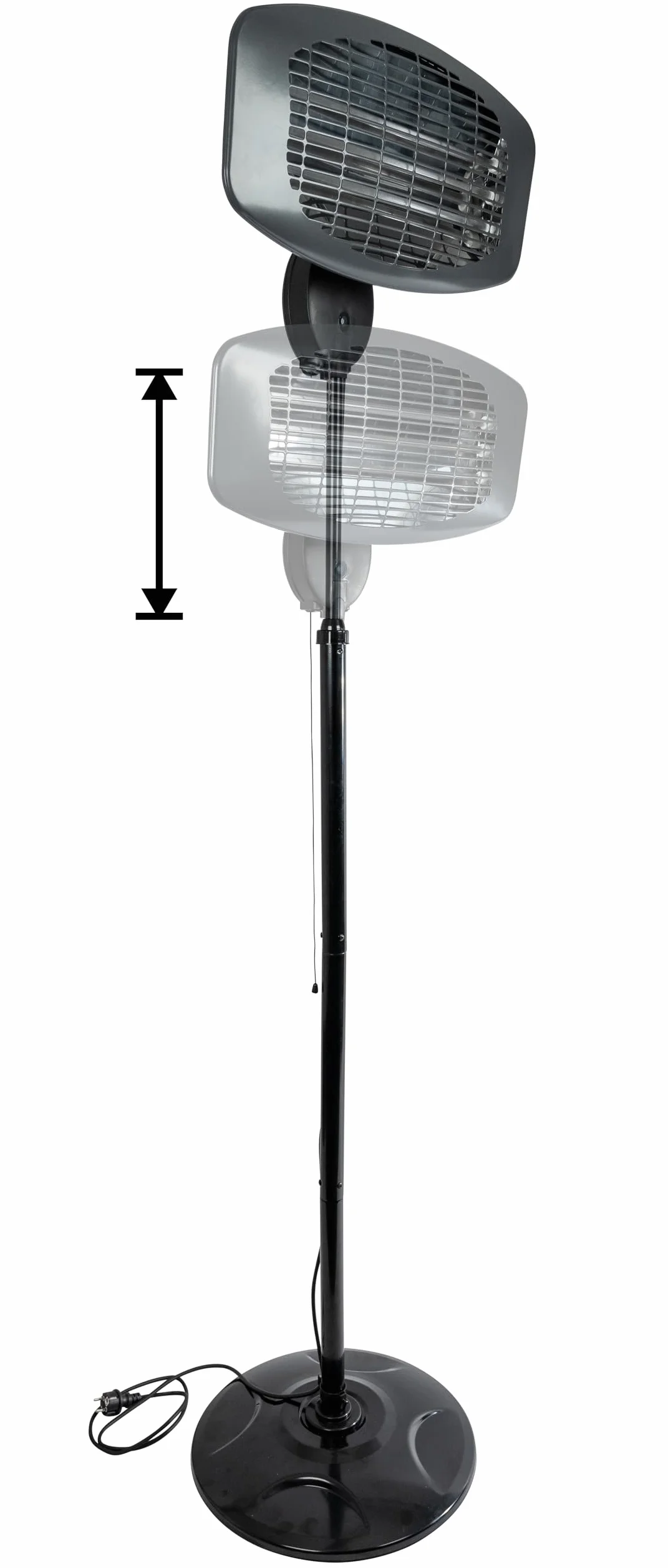 Güde Chauffage infrarouge sur pied GIH 2000 2000 W 3 niveaux 650/1035/2000 W 15 m³