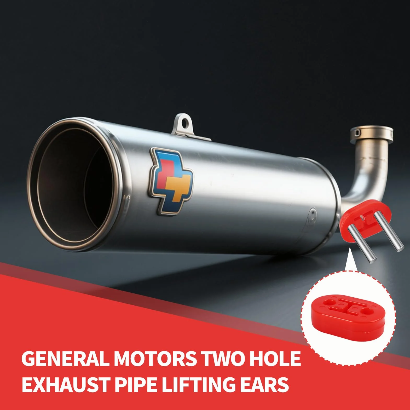 4 Pièces Cintre Support D'échappement de Voiture 2 Trous, Supports Universels en Caoutchouc 12 mm