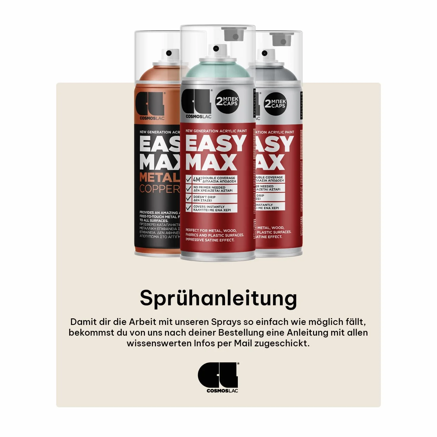 COSMOS LAC Spray Imprimation d'Ancle Blanc 400 ML