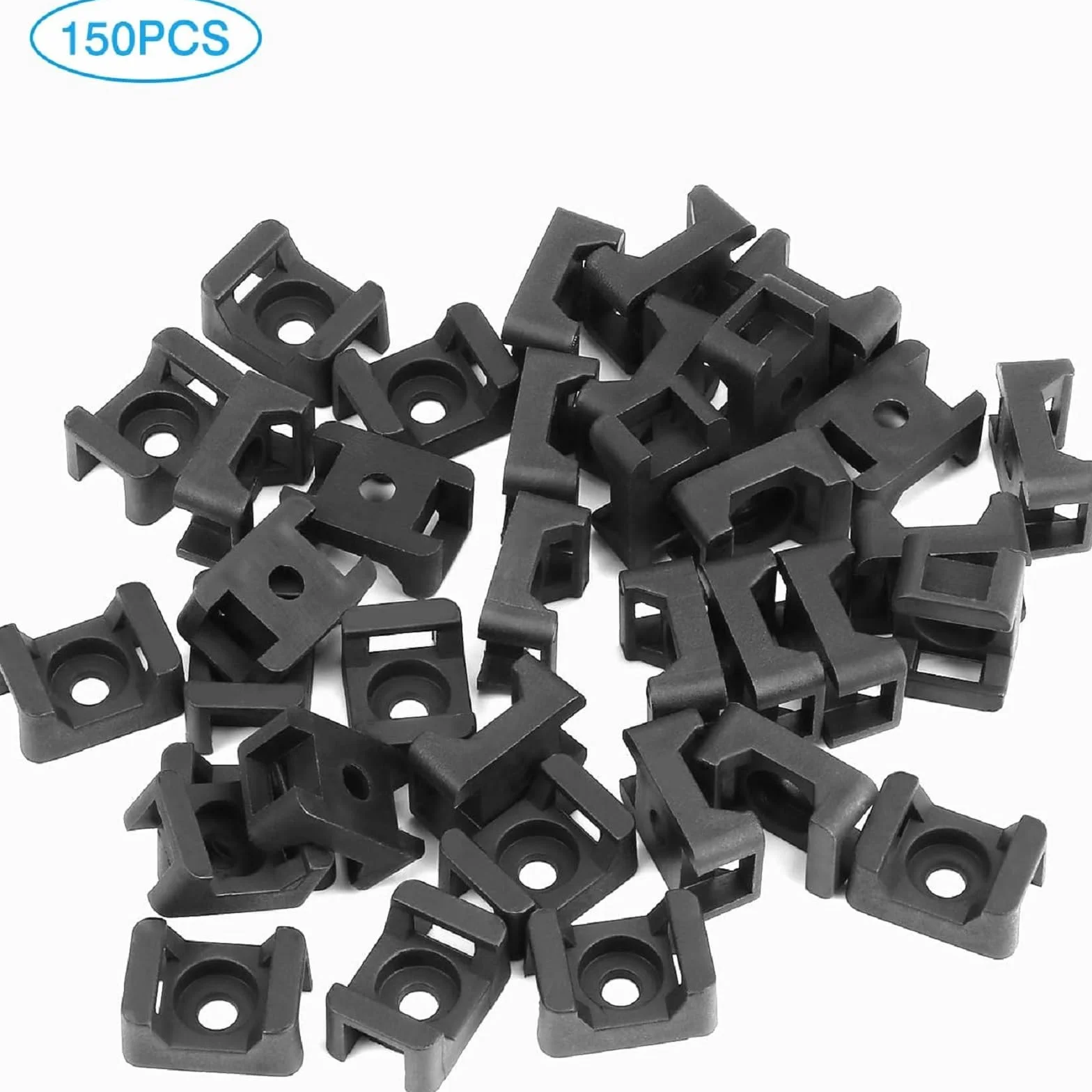 Attache de câble noir 150PCS supports 23mmx16mm type selle support de base