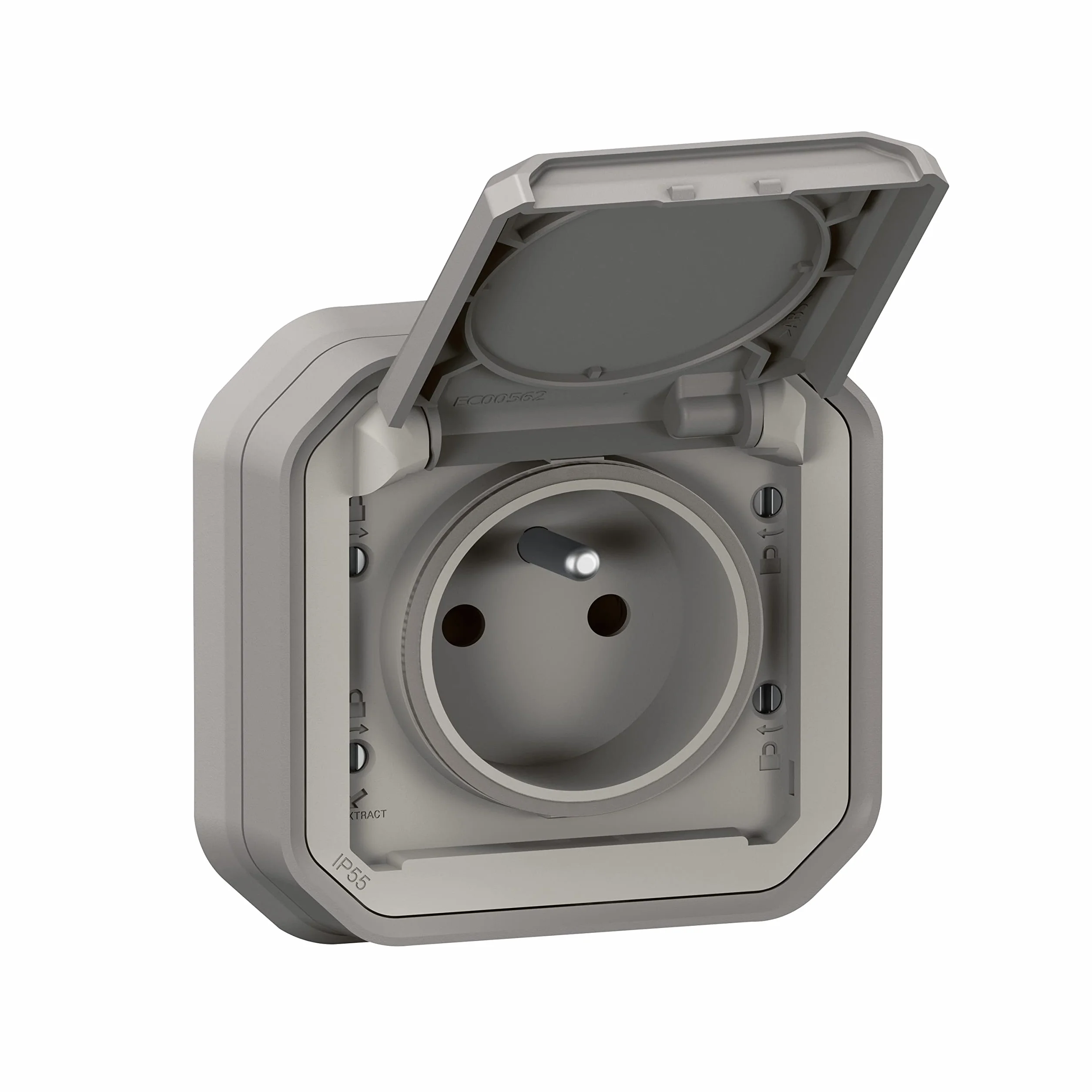 Legrand Prise De Courant Standard Plexo Gris Encastré IP55 IK08