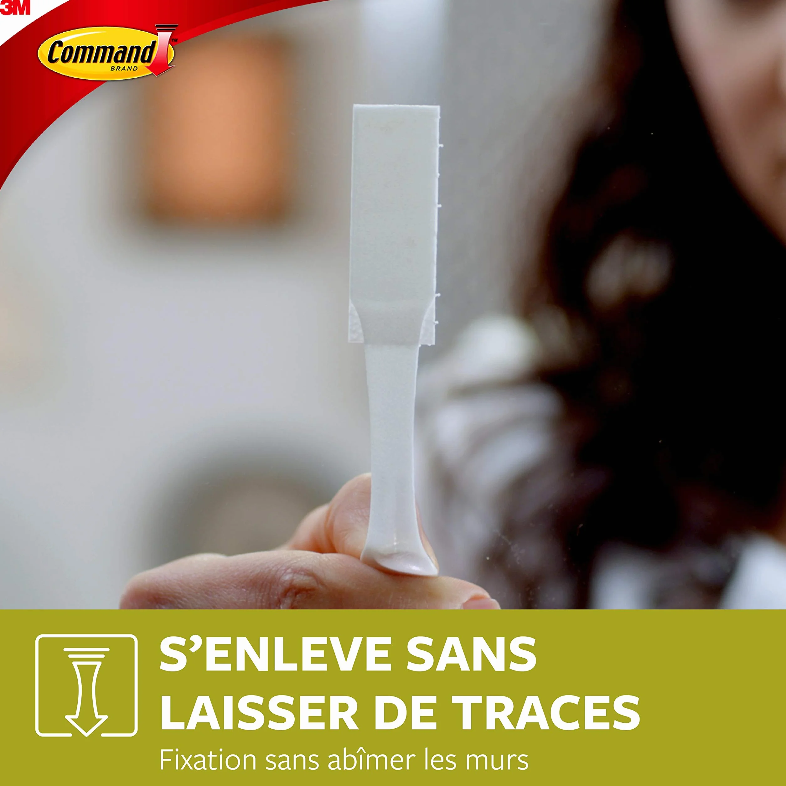 Command Languettes Accroches Tableaux 8 Paires Moyennes 4 Paires Petites Blanc Fixation sans Dommage