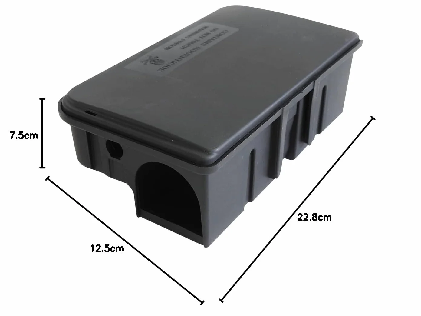 BSI Boîte à Appâts Anti-Rats - À Garnir et Réutilisable Et Solide - 1 Clé fournie Clipsable - Tous Lieux Intérieur Et Extérieur -23x12,5x7,5cm, Noir