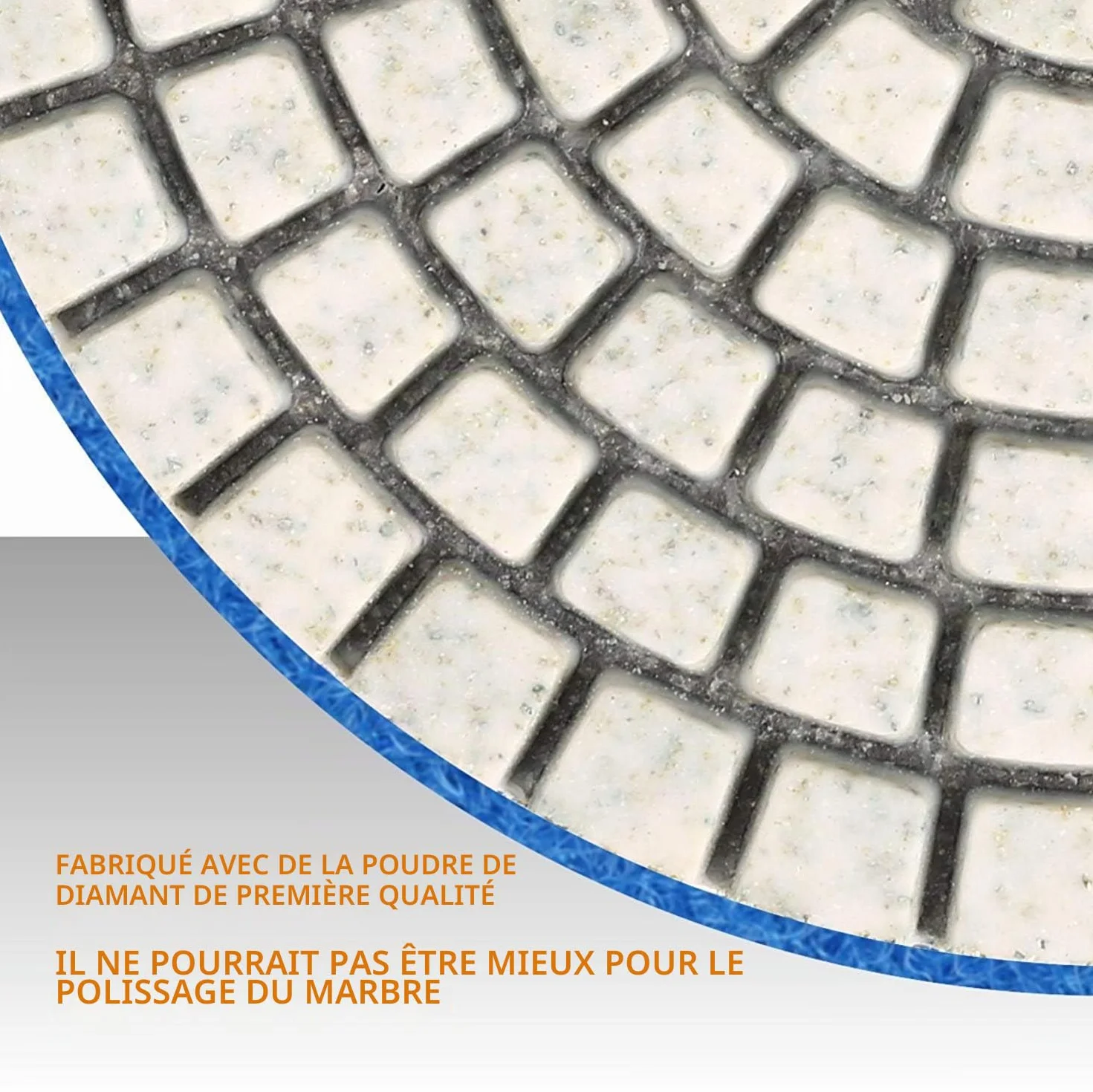 SPTA Disque de Polissage Diamant 4 pouces 100mm 15 Pcs Béton Granit Marbre 50#-6000#