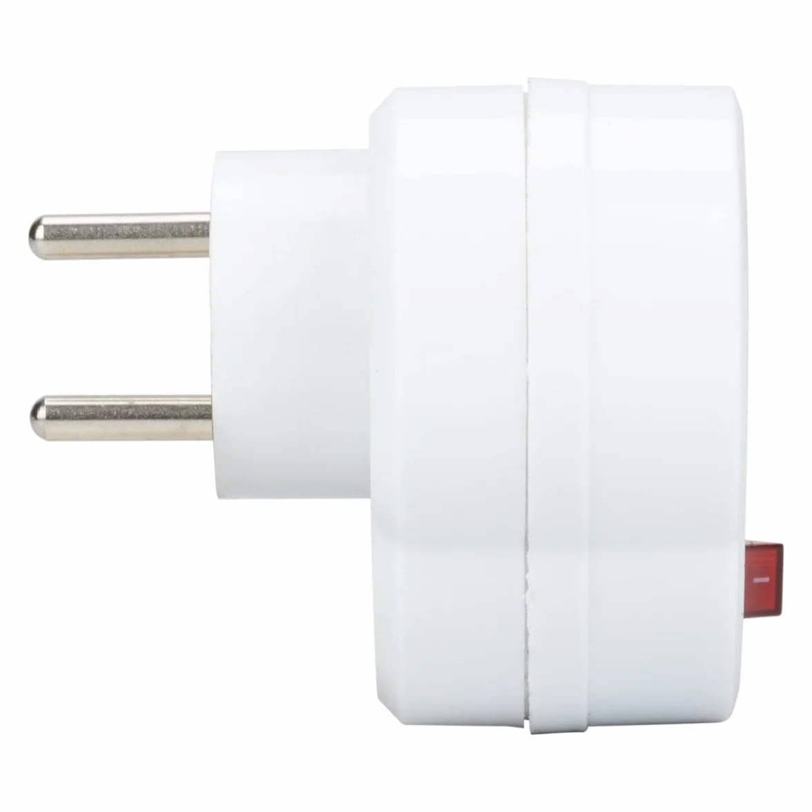 Zenitech Multiprise biplite 16A interrupteur façade Blanc