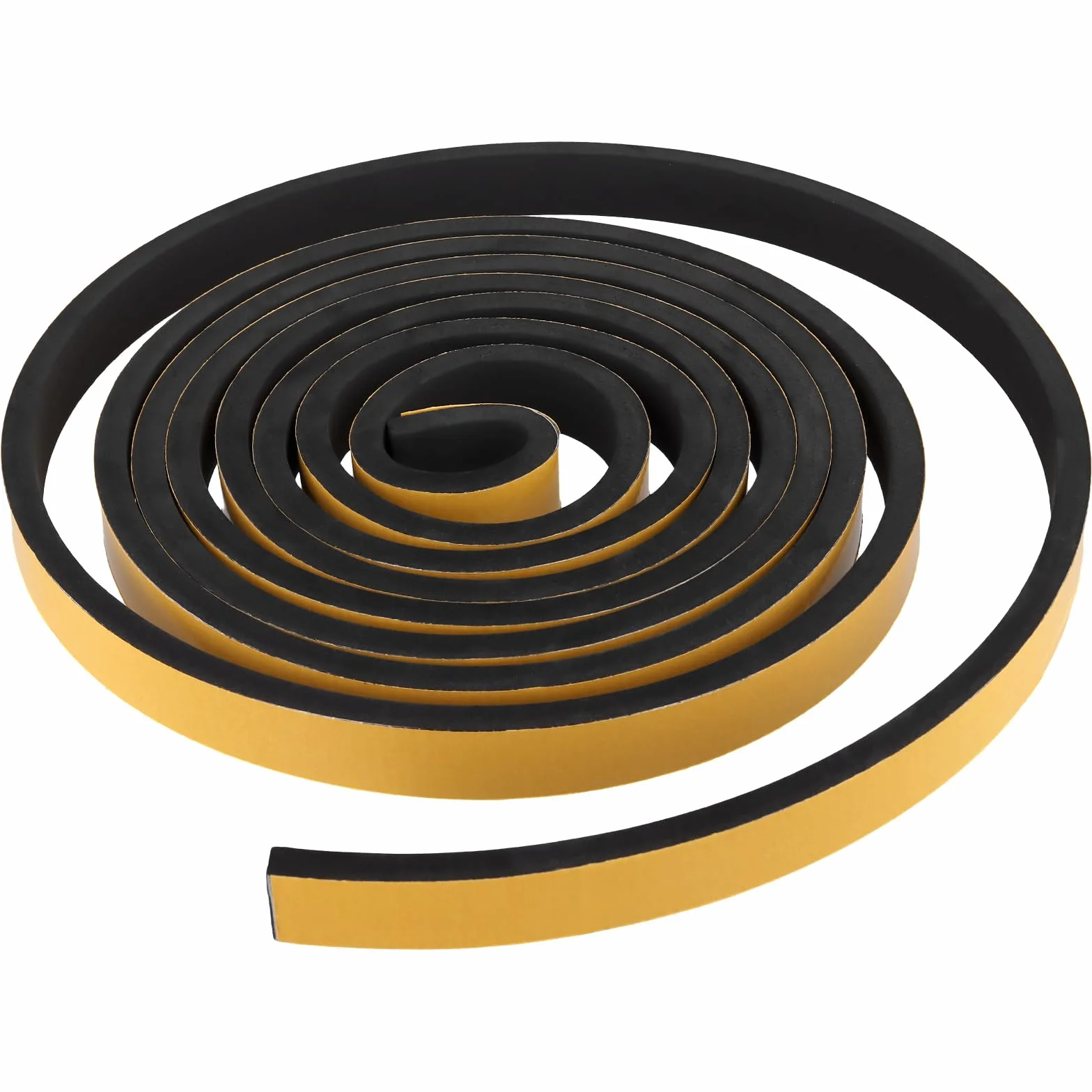 Lot de 3 bandes d'étanchéité autocollantes en caoutchouc mousse 25 mm x 10 mm x 5 m Noir pour porte fenêtre