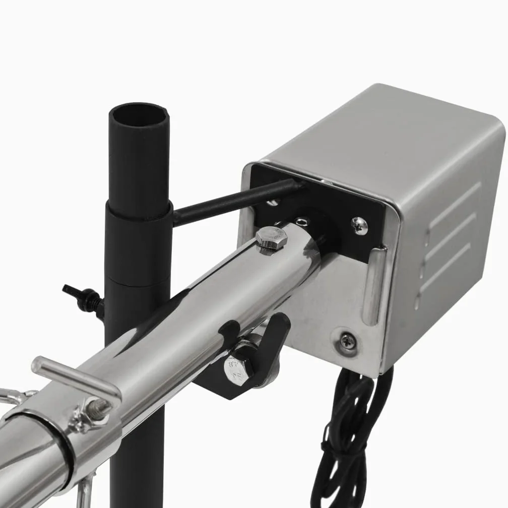 vidaXL Gril de Barbecue Automatique avec Moteur Inox Rôtissoire Tourne Broche
