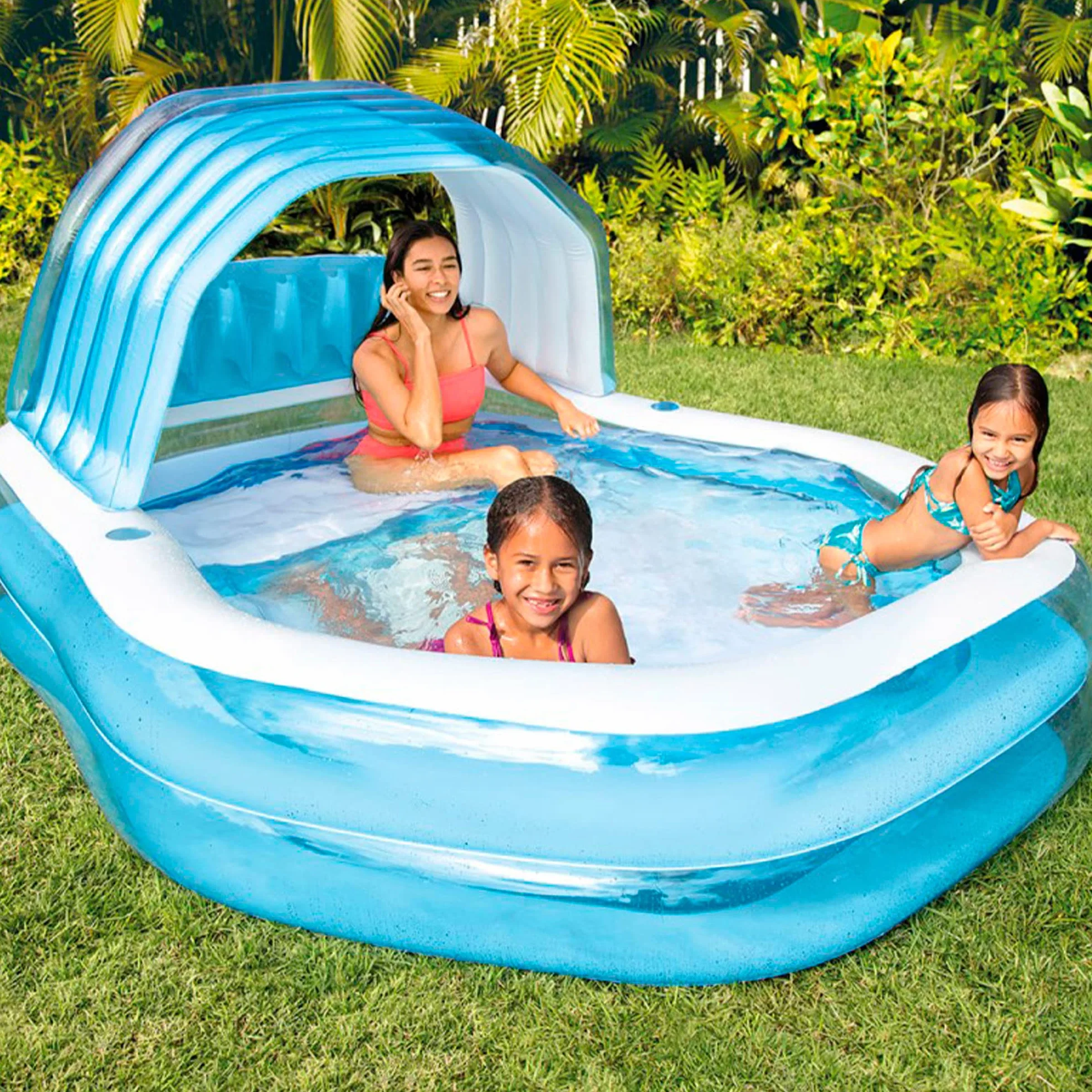 Intex Swim Center 57186NP Parasol Gonflable pour Piscine 229 x 191 x 135 cm