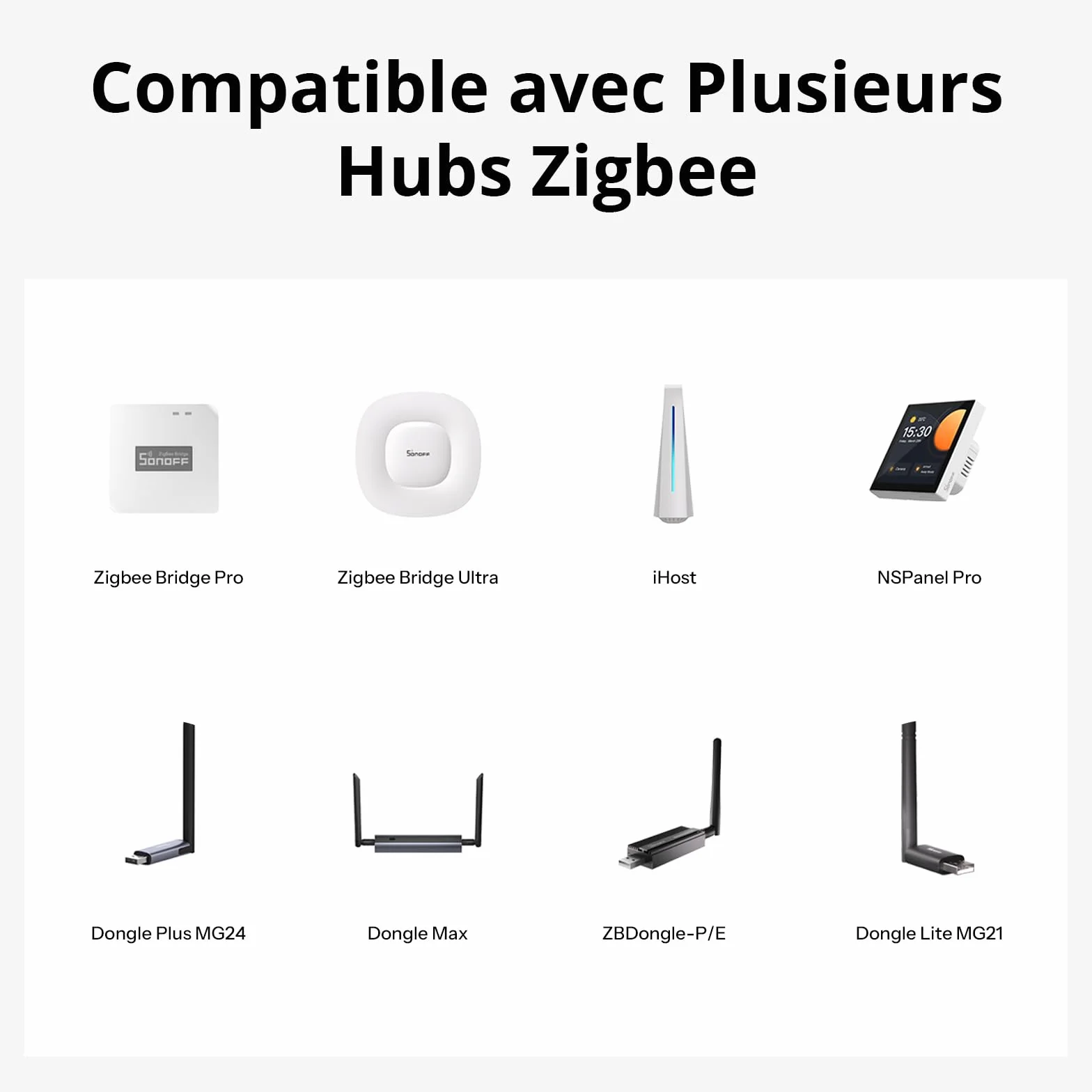 Interrupteur intelligent SONOFF MINI DUO-L Zigbee 3.0 Double canal Pas de fil neutre