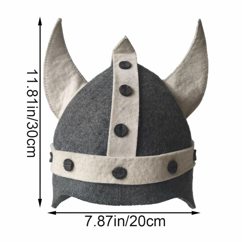 Chapeau De Sauna Viking en Feutre De Laine pour Sauna Finlandais, Hammam