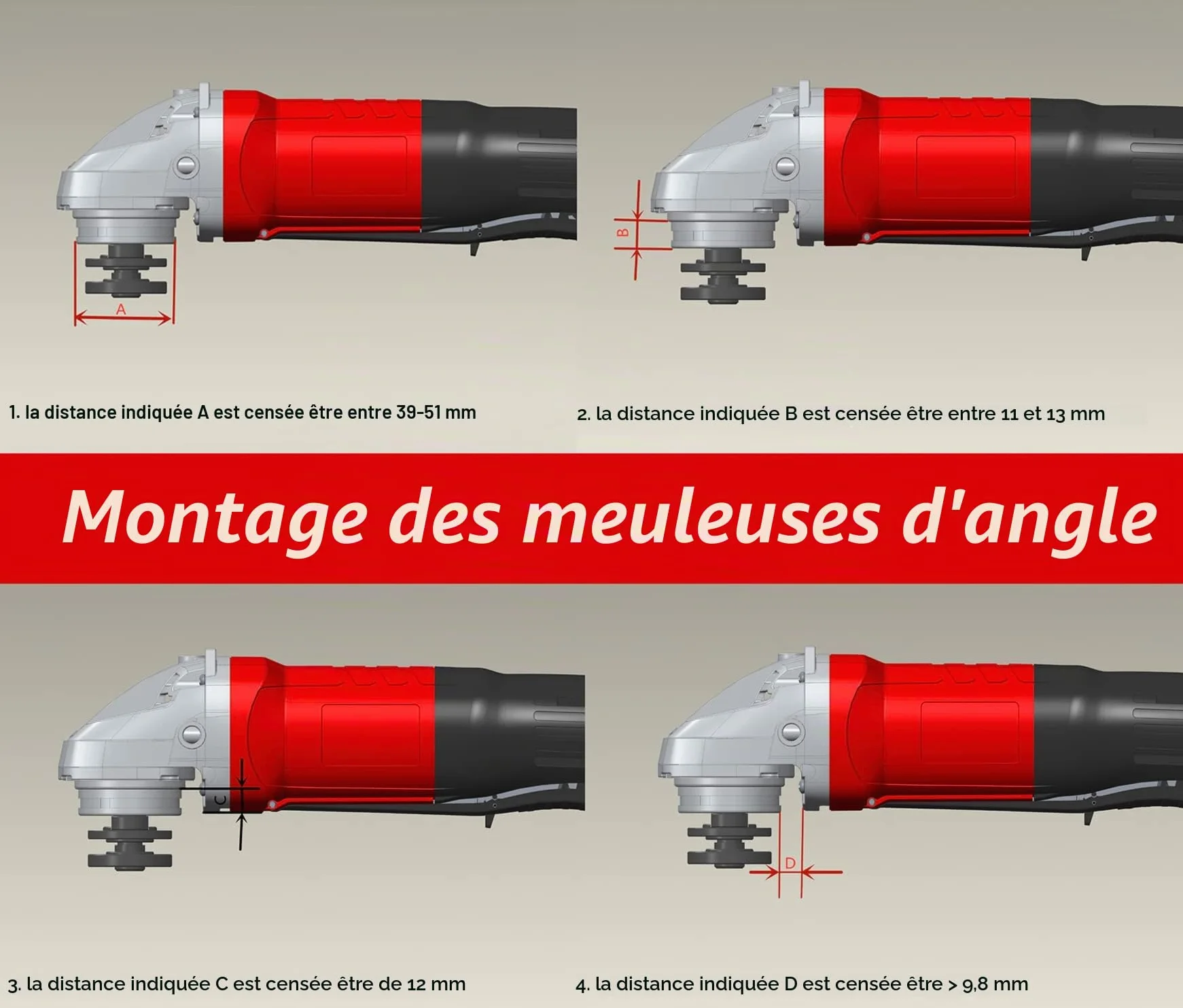 Aidelife Capot de Protection Meuleuse Angulaire 115/125mm avec Bague d'Adaptation et Connecteur d'Aspirateur + Disque Diamant Béton 125mm